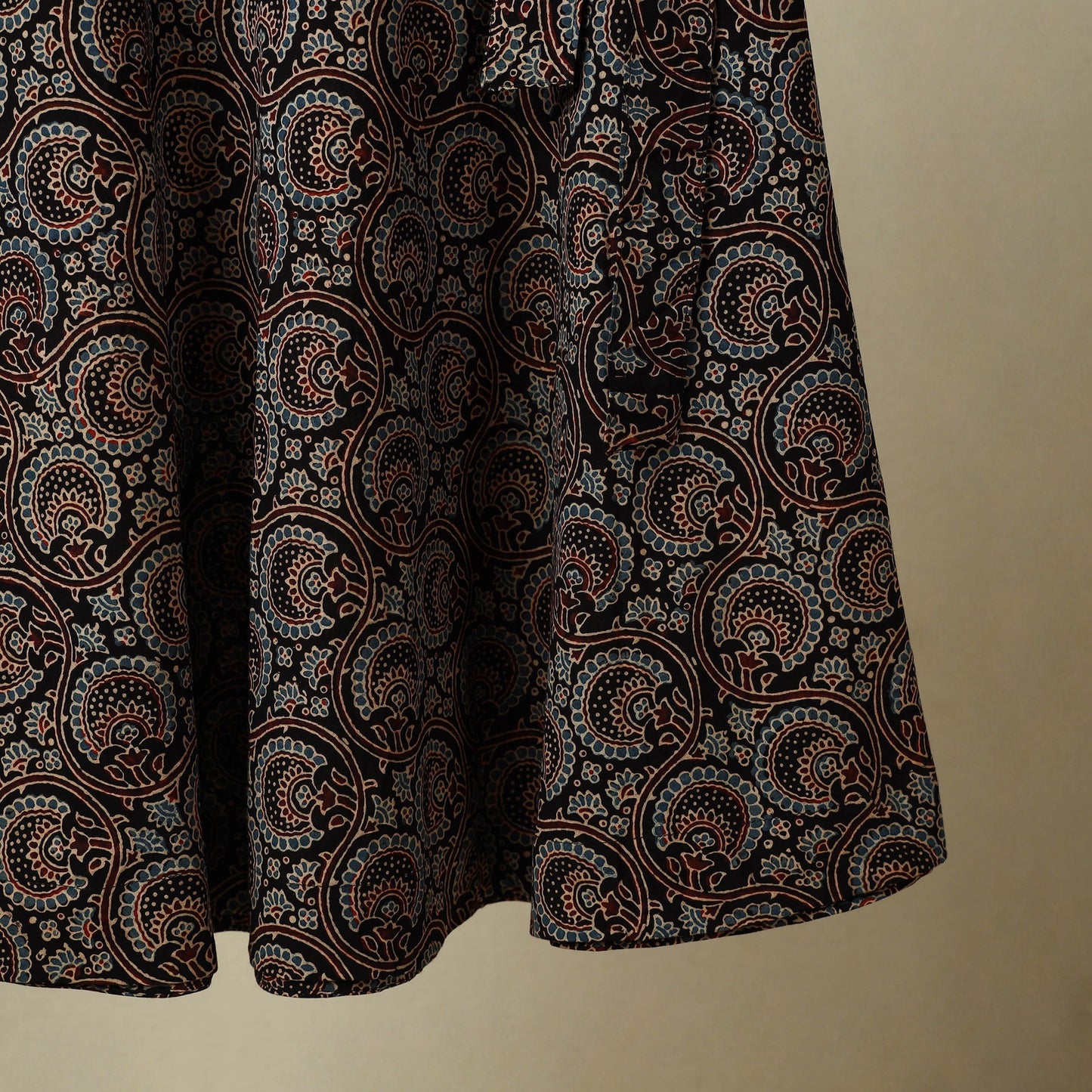 Black - cotton wrap around skirt 32 - handcrafted