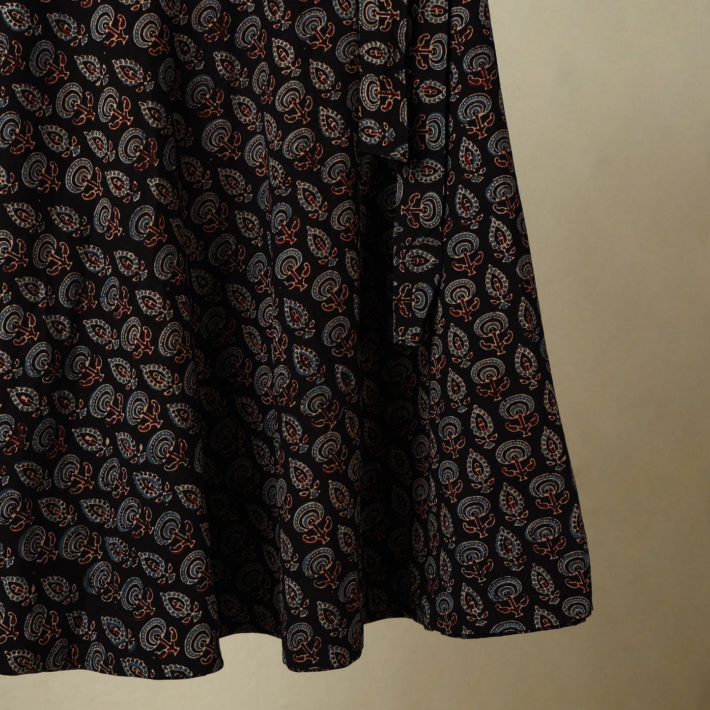 Black - cotton wrap around skirt 34 - handcrafted