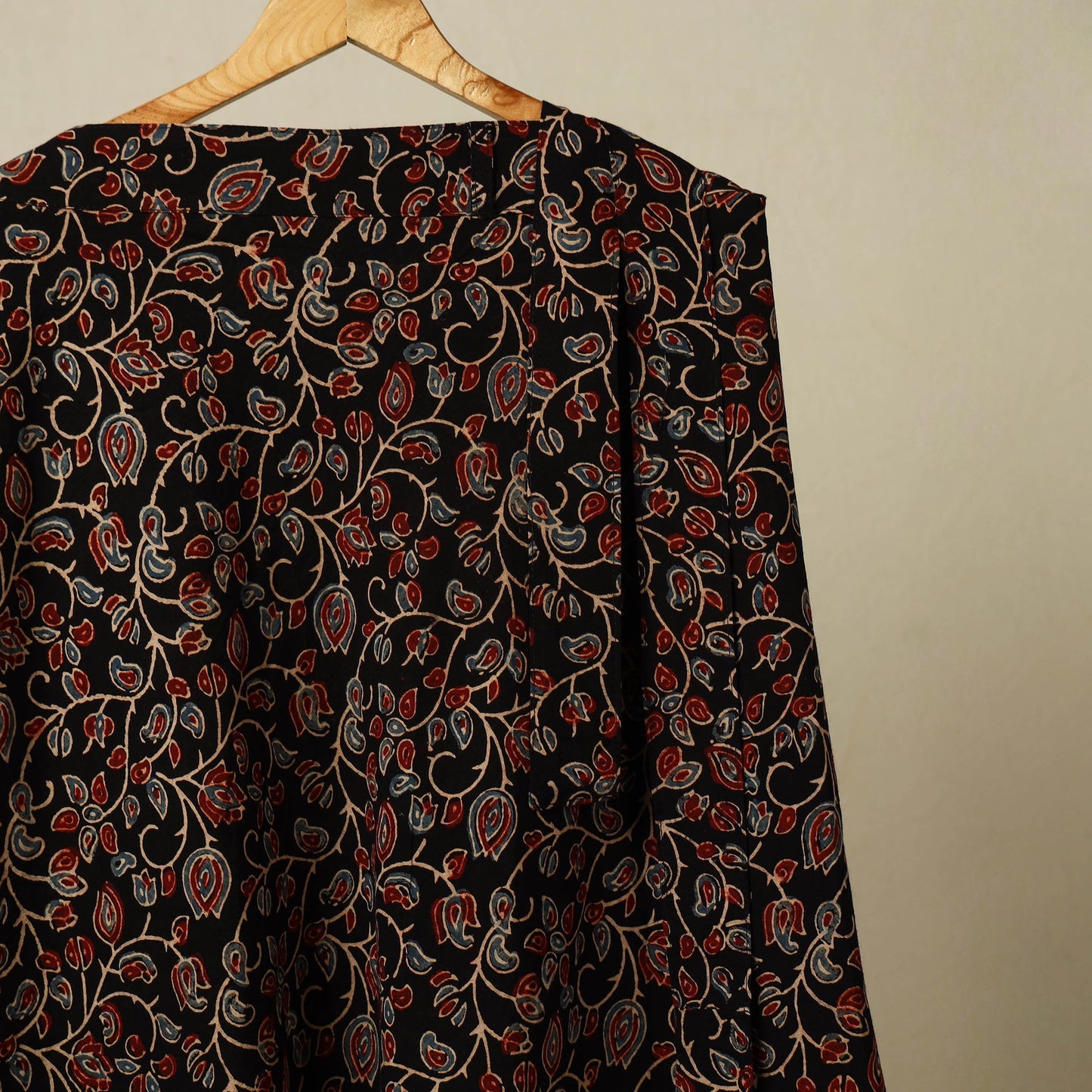 Black - cotton wrap around skirt 40 - handcrafted