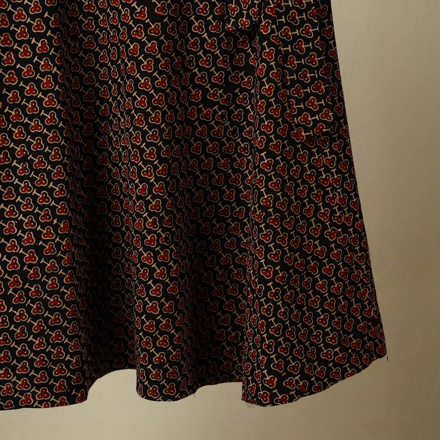 Black - cotton wrap around skirt 41 - handcrafted