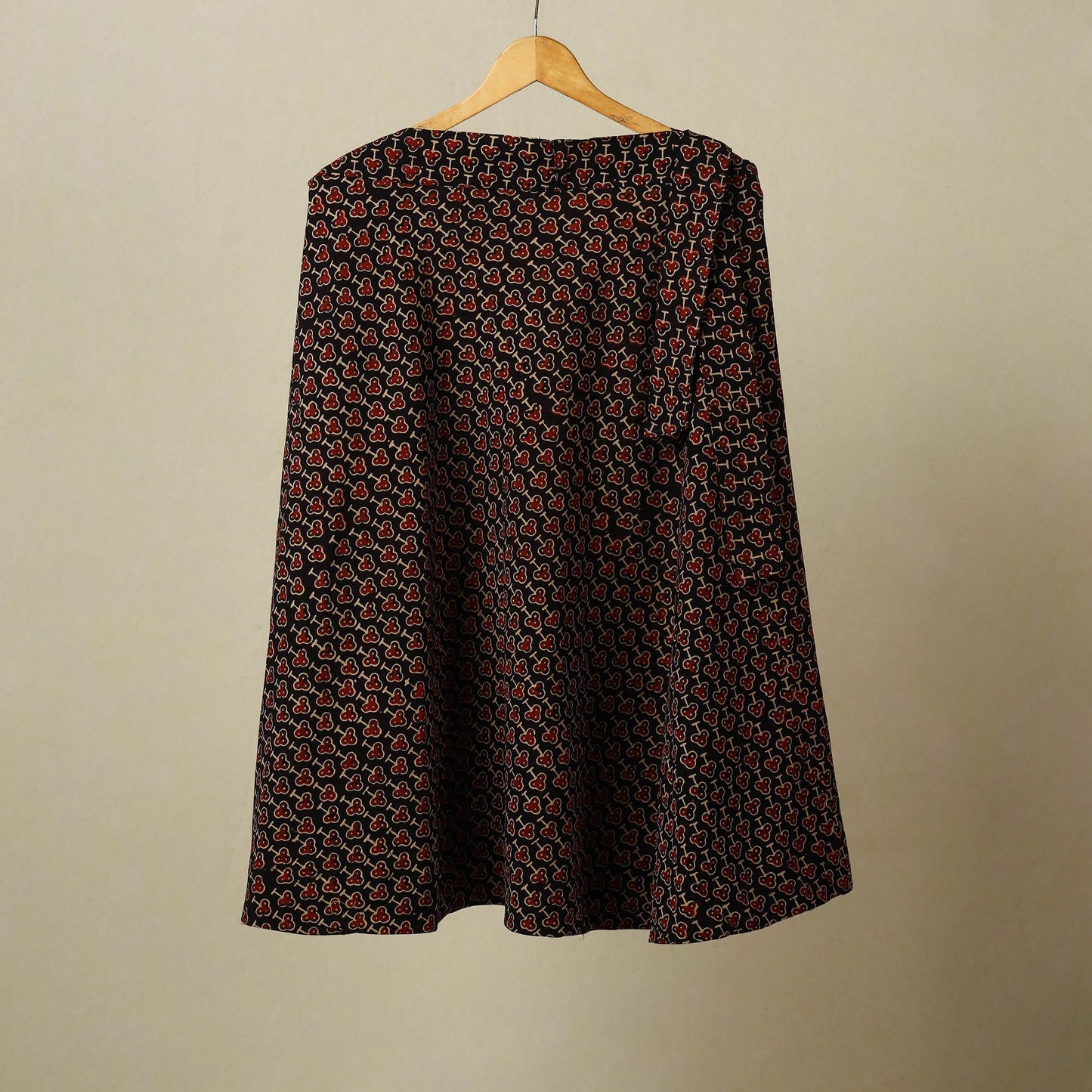 Black - cotton wrap around skirt 41 - handcrafted