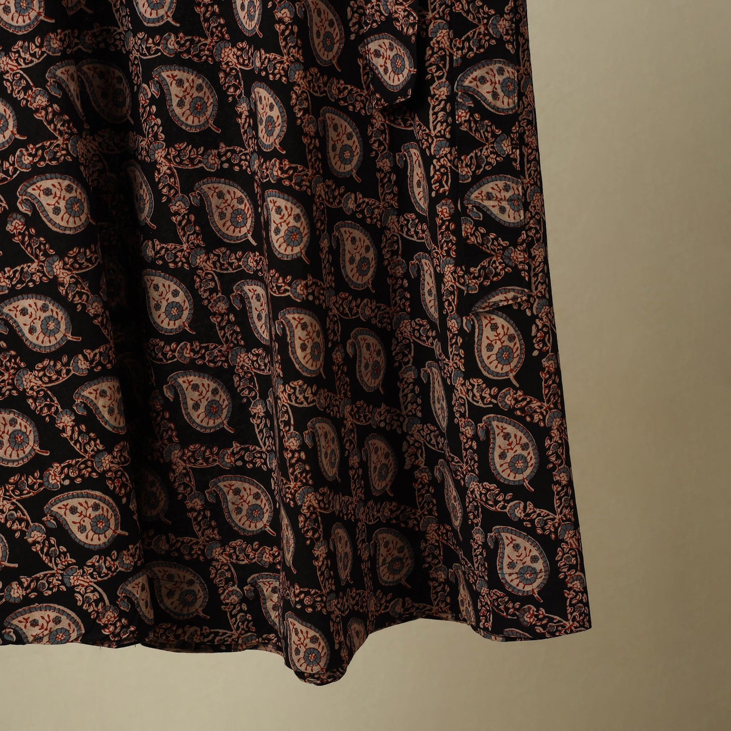 Black - cotton wrap around skirt 45 - handcrafted