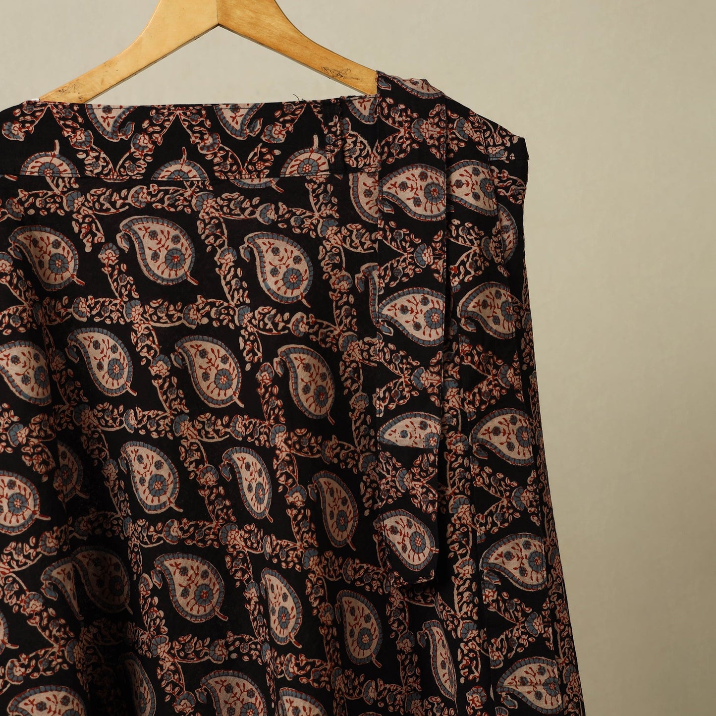 Black - cotton wrap around skirt 45 - handcrafted