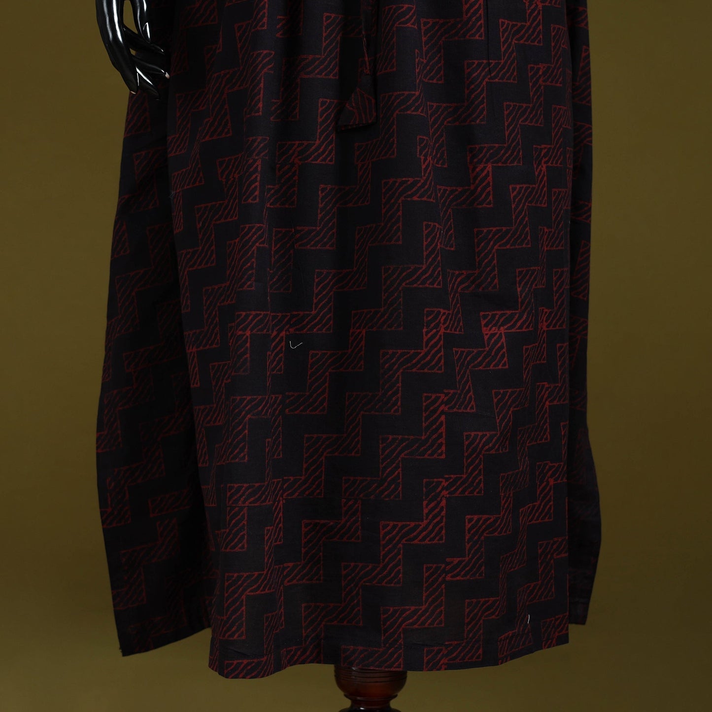 Natural dyed hand akola cotton long kaftan 34 - handcrafted