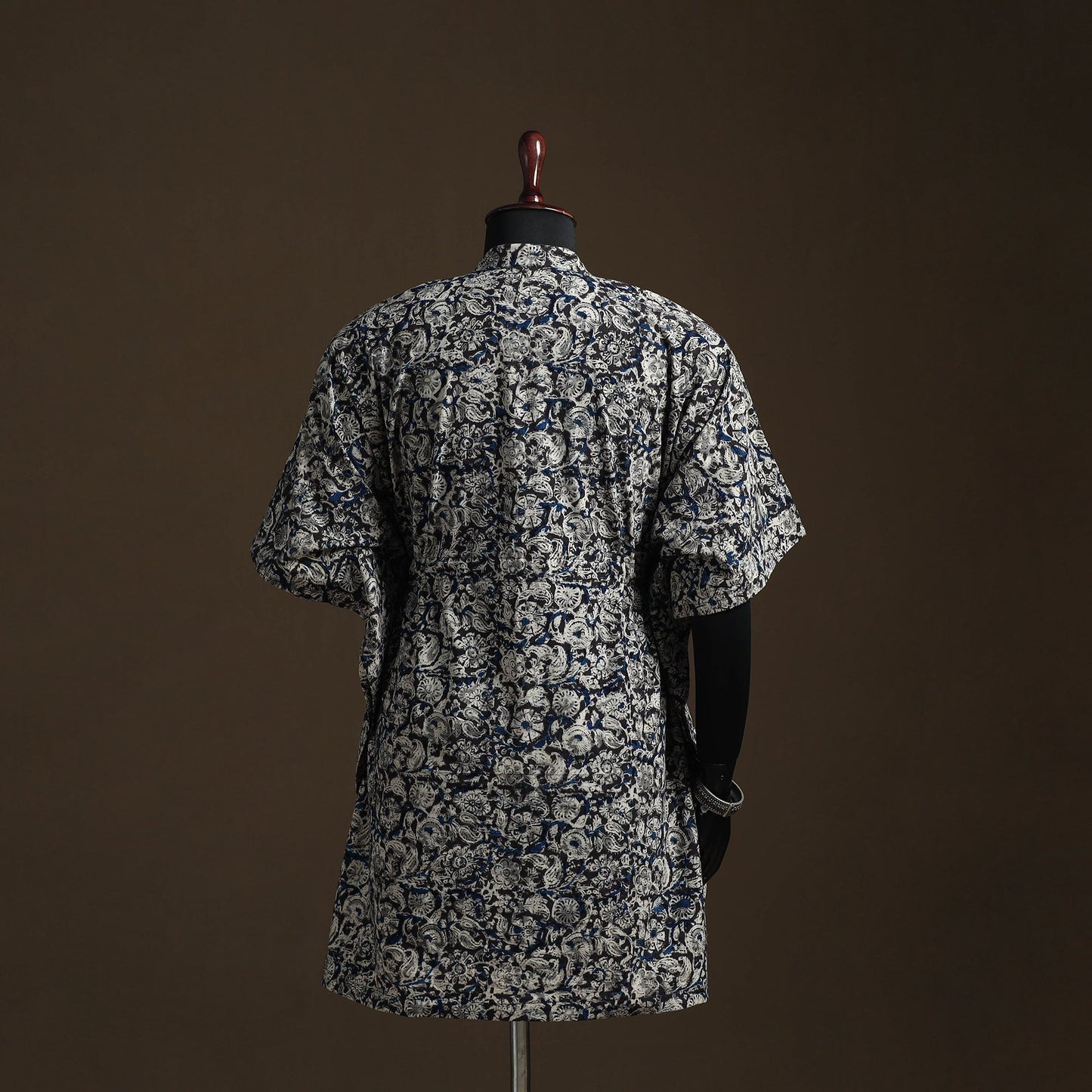 Natural dyed hand block kalamkari print cotton kaftan