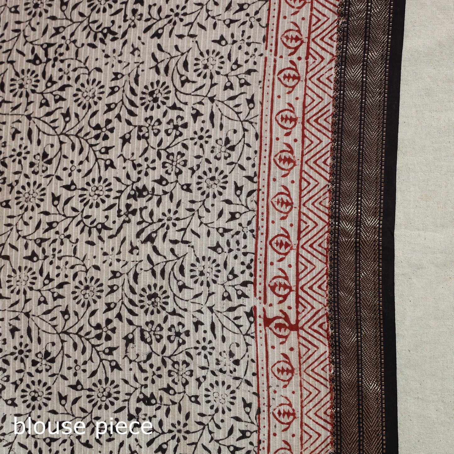 Natural Dyed Maheshwari Silk Bagh Print Saree
