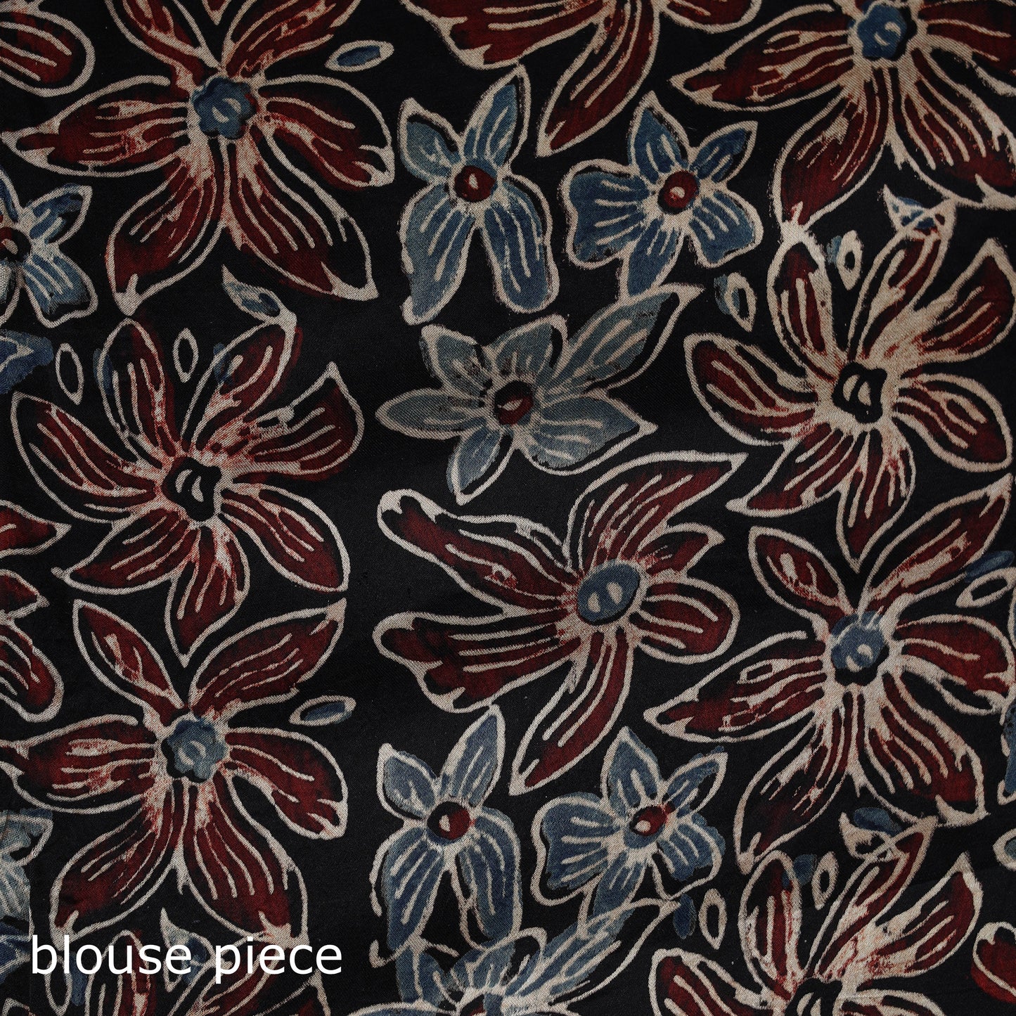 Natural dyed modal silk kutch hand block print ajrakh saree