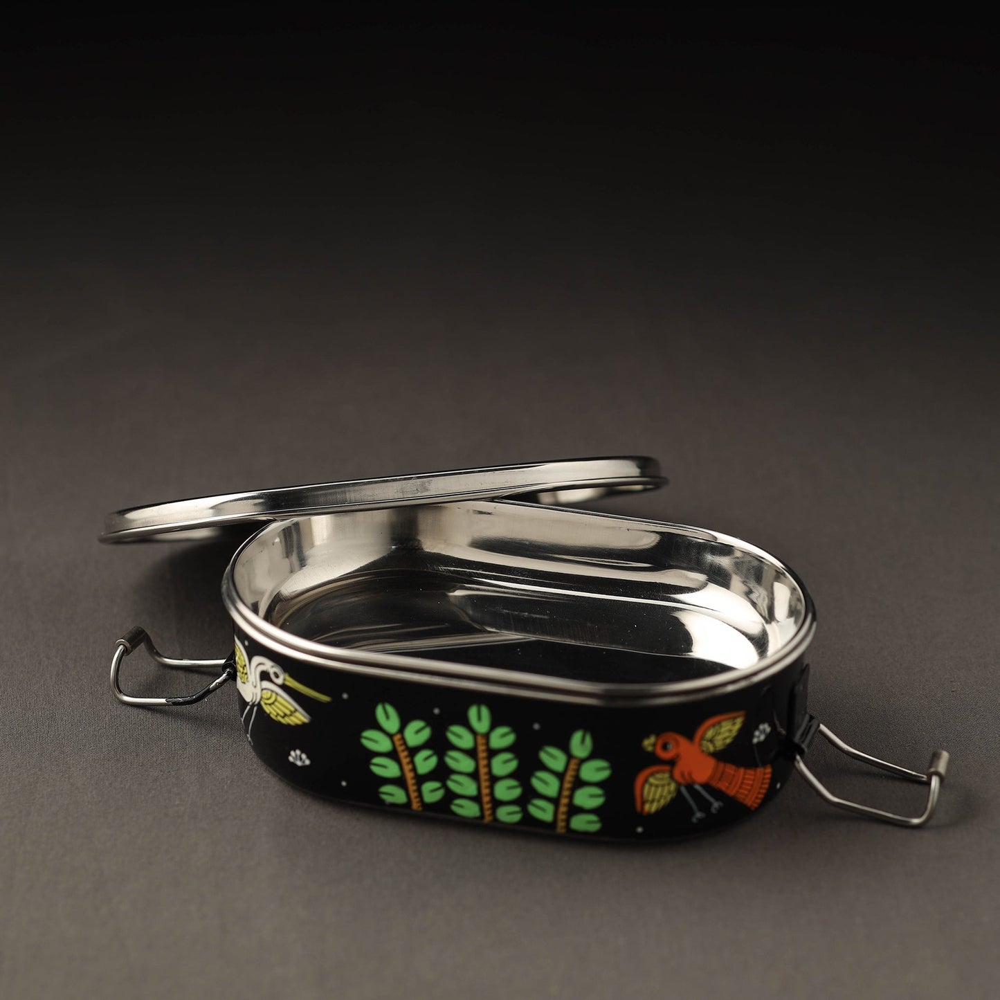 Buy Odisha Pattachitra Handpainted Stainless Steel Capsule Lunch Box (4 x 2 in) Online at iTokri.com