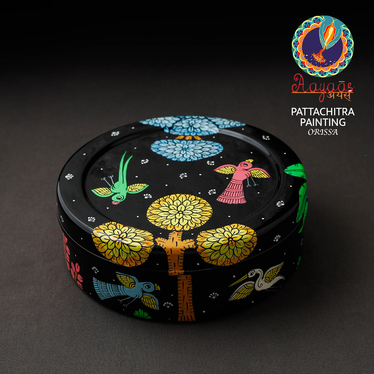 Odisha Pattachitra Handpainted Stainless Steel Casserole