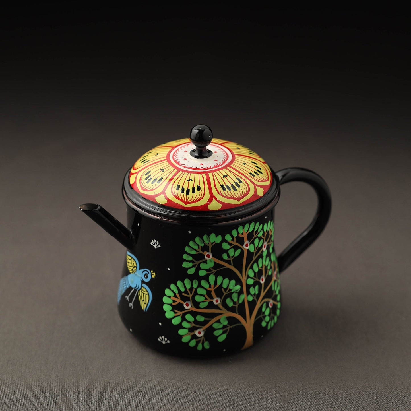 Odisha Pattachitra Handpainted Stainless Steel Tea Pot (500ml)