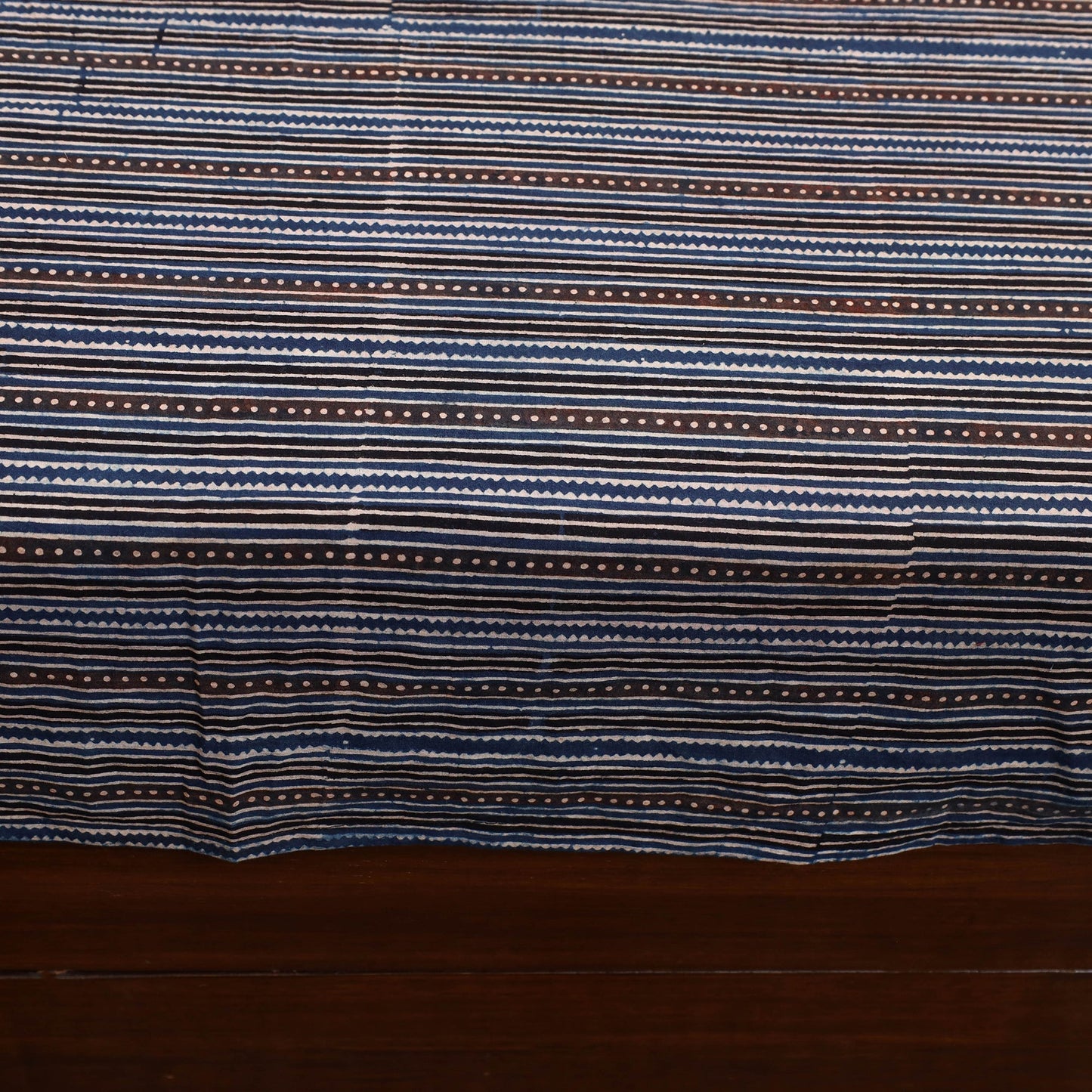 Black - Patchwork Block Print Ajrakh Cotton Double Bed Sheet Set 06