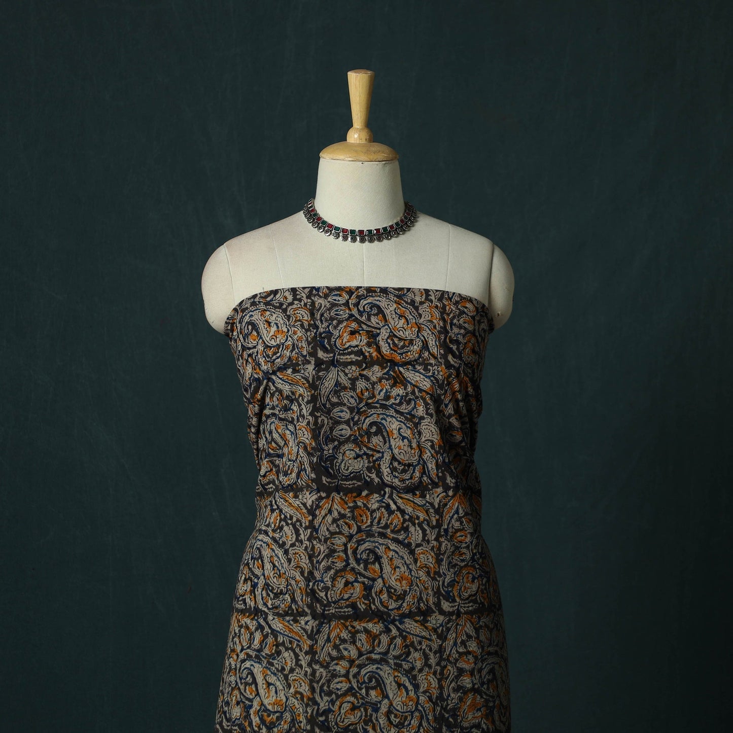 Pedana hand block print natural dyed cotton kalamkari 2pc