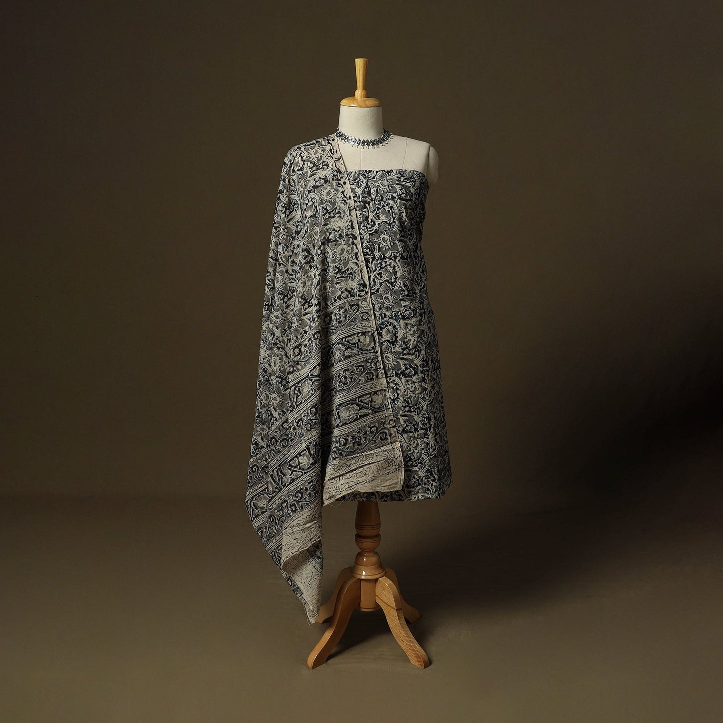 Pedana hand block print natural dyed cotton kalamkari 2pc
