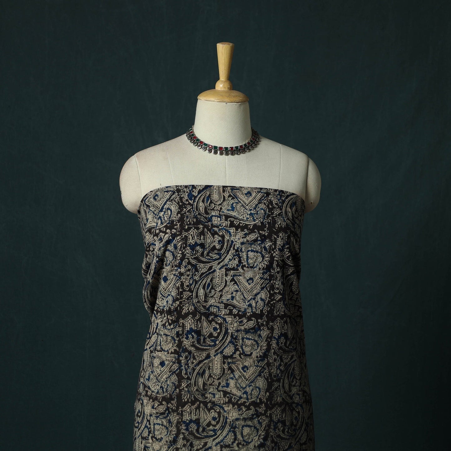 Pedana hand block print natural dyed cotton kalamkari 2pc