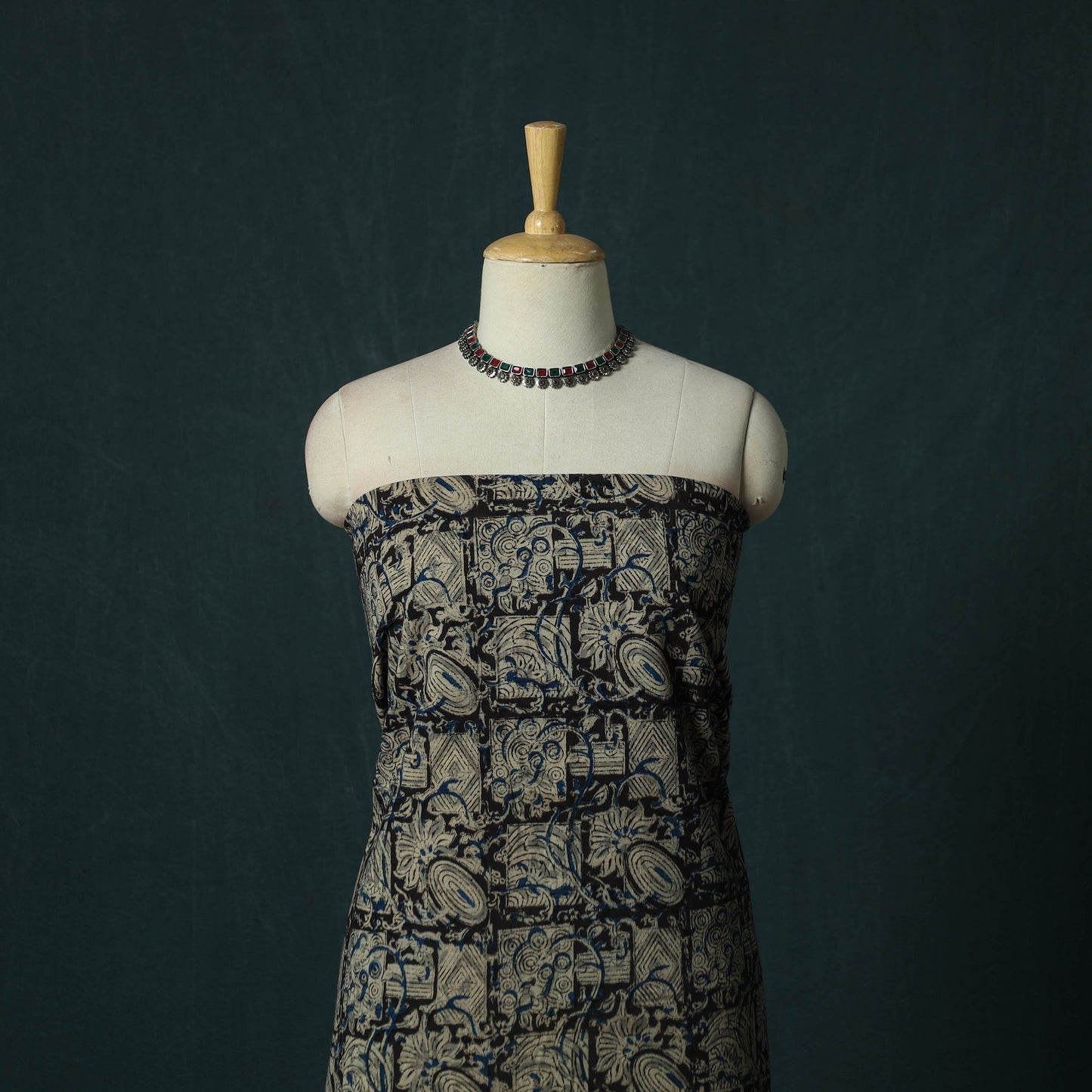 Pedana hand block print natural dyed cotton kalamkari 2pc