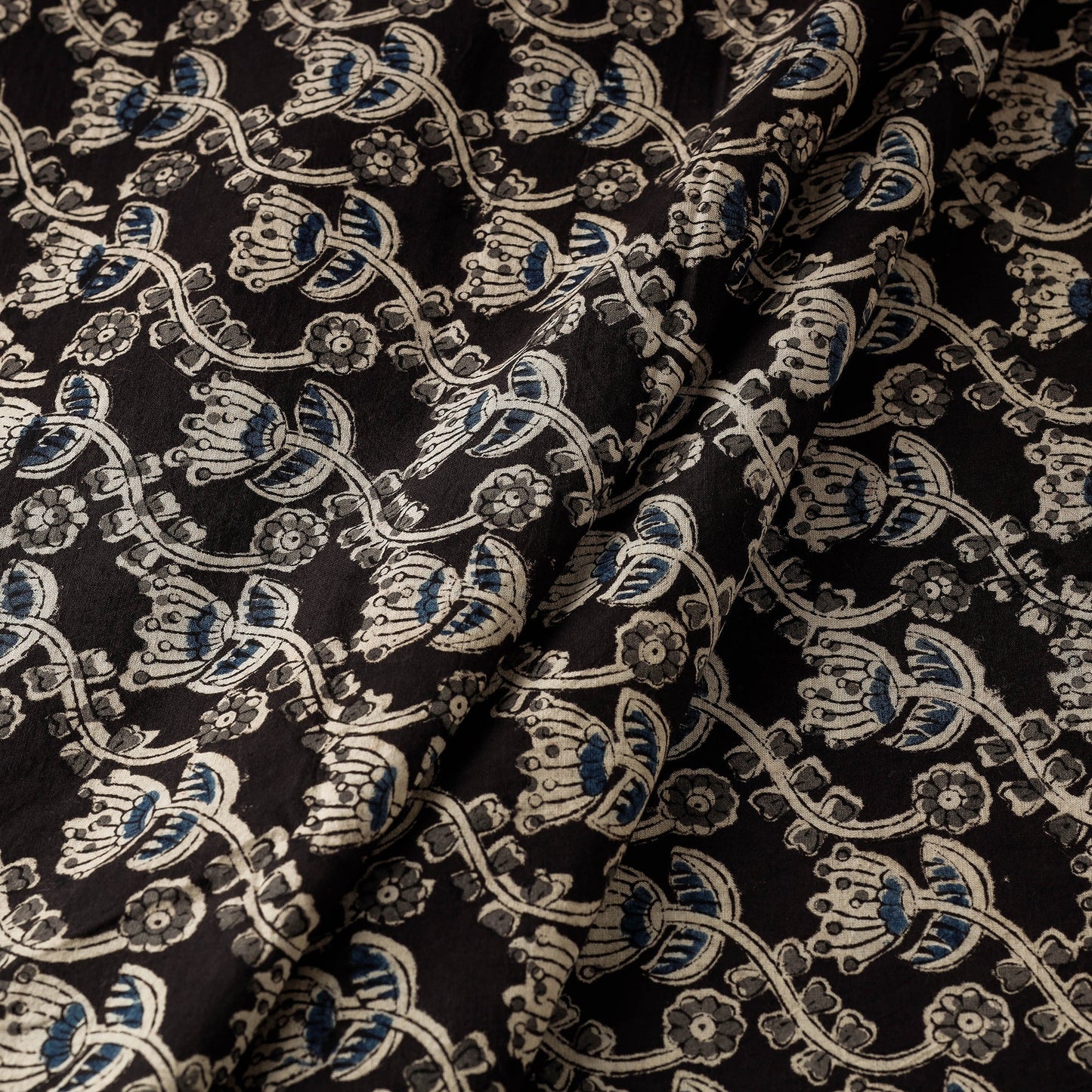 Buy Pedana Kalamkari Block Printing Cotton Fabric Online at iTokri.com