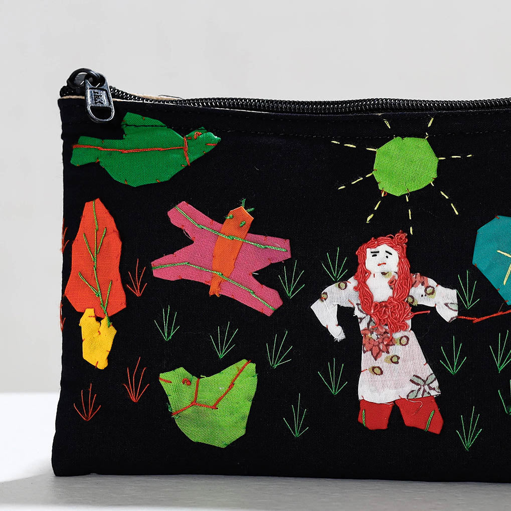 Pipli Applique Work Cotton Cosmetic Pouch