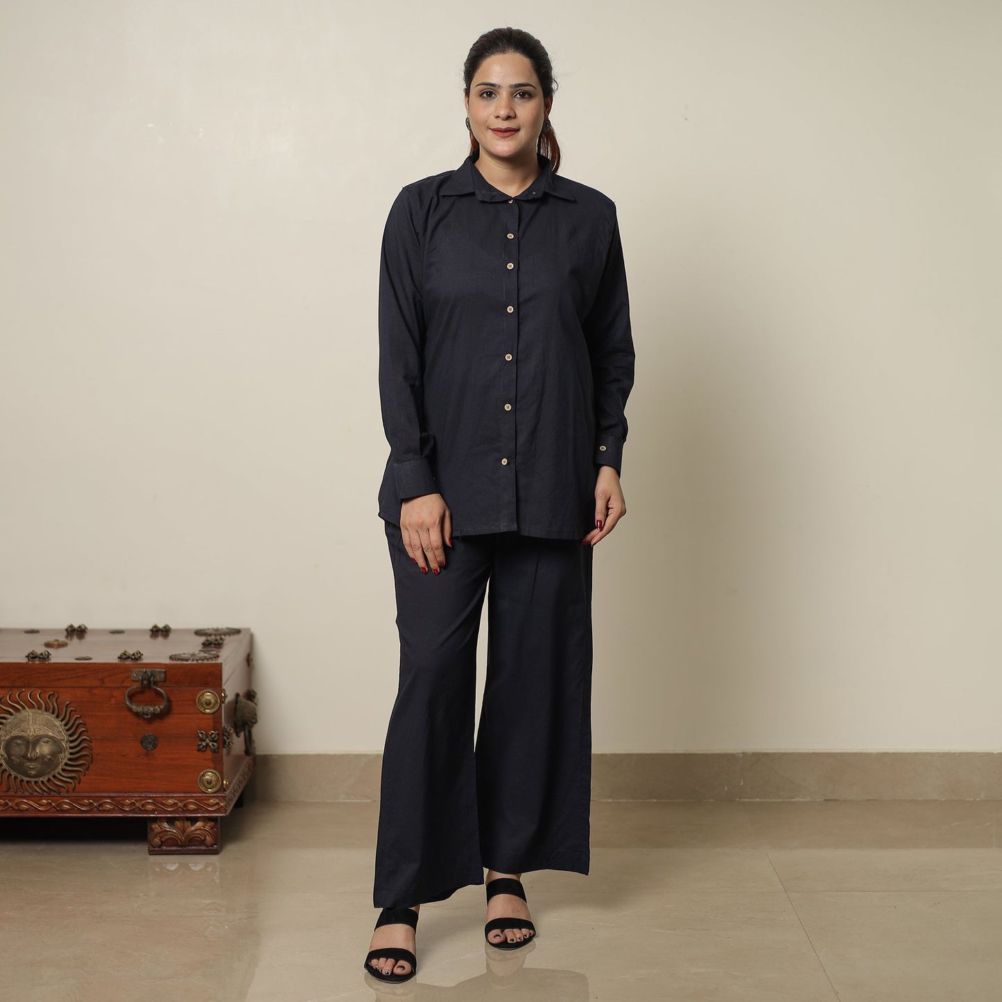 Plain Dyed Cotton Co-Ord Set 01