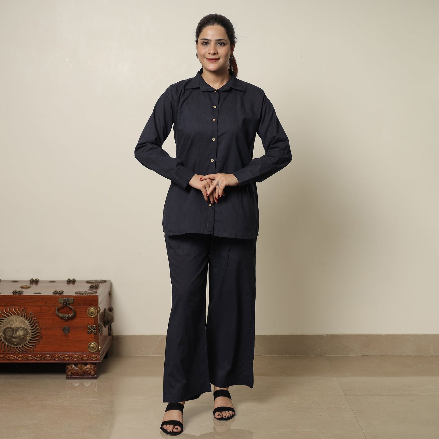 Plain Dyed Cotton Co-Ord Set 01