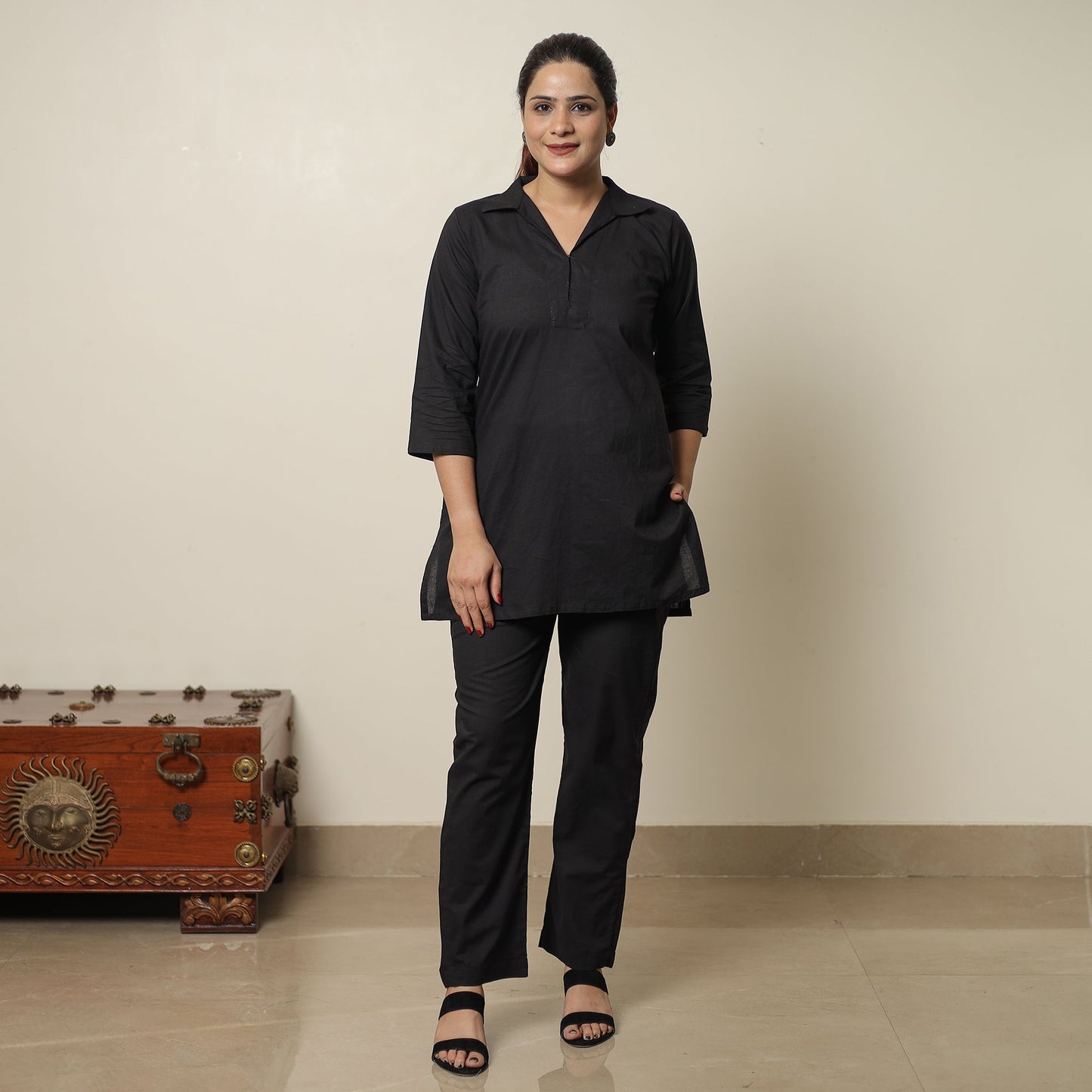Plain Dyed Cotton Co-Ord Set 05