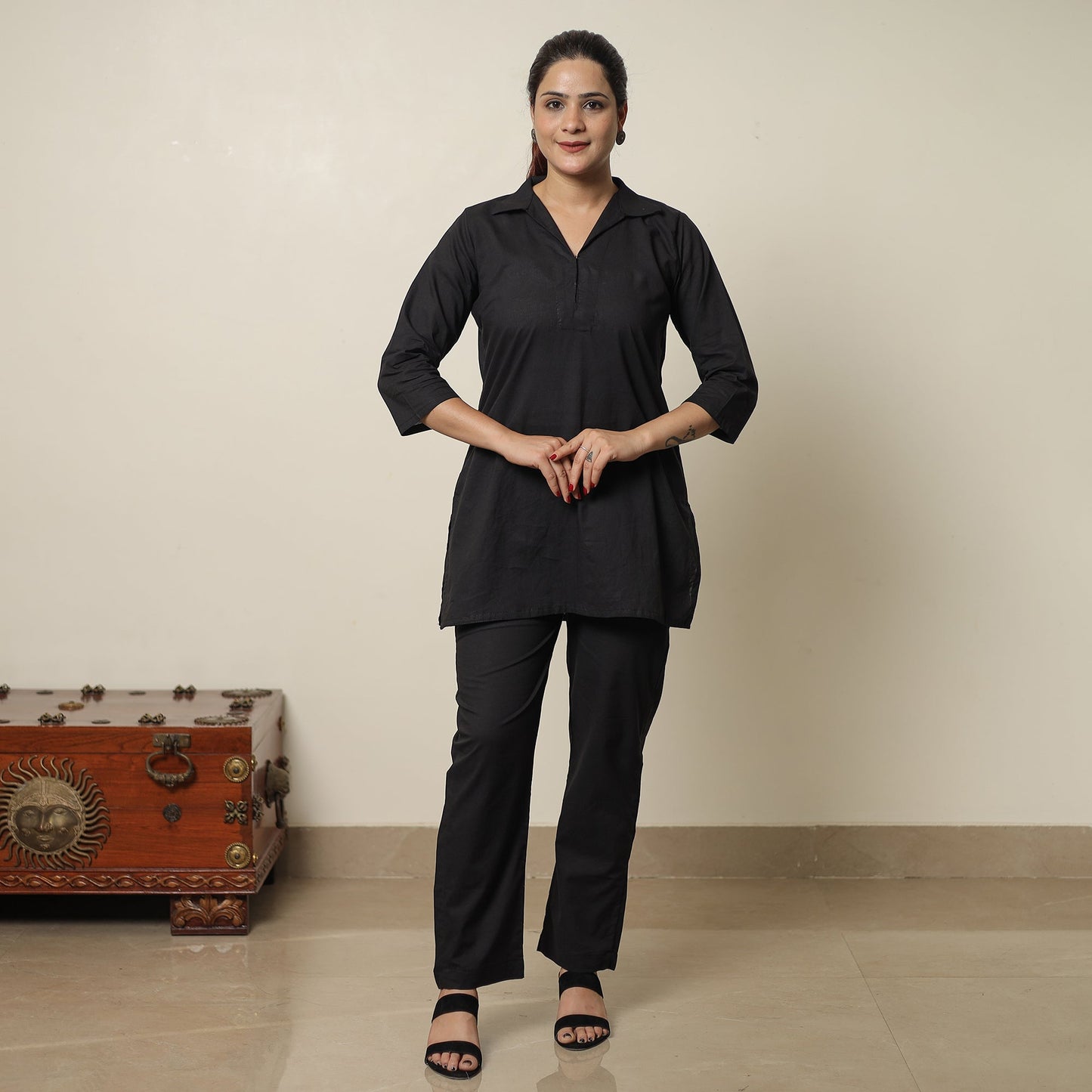 Plain Dyed Cotton Co-Ord Set 05