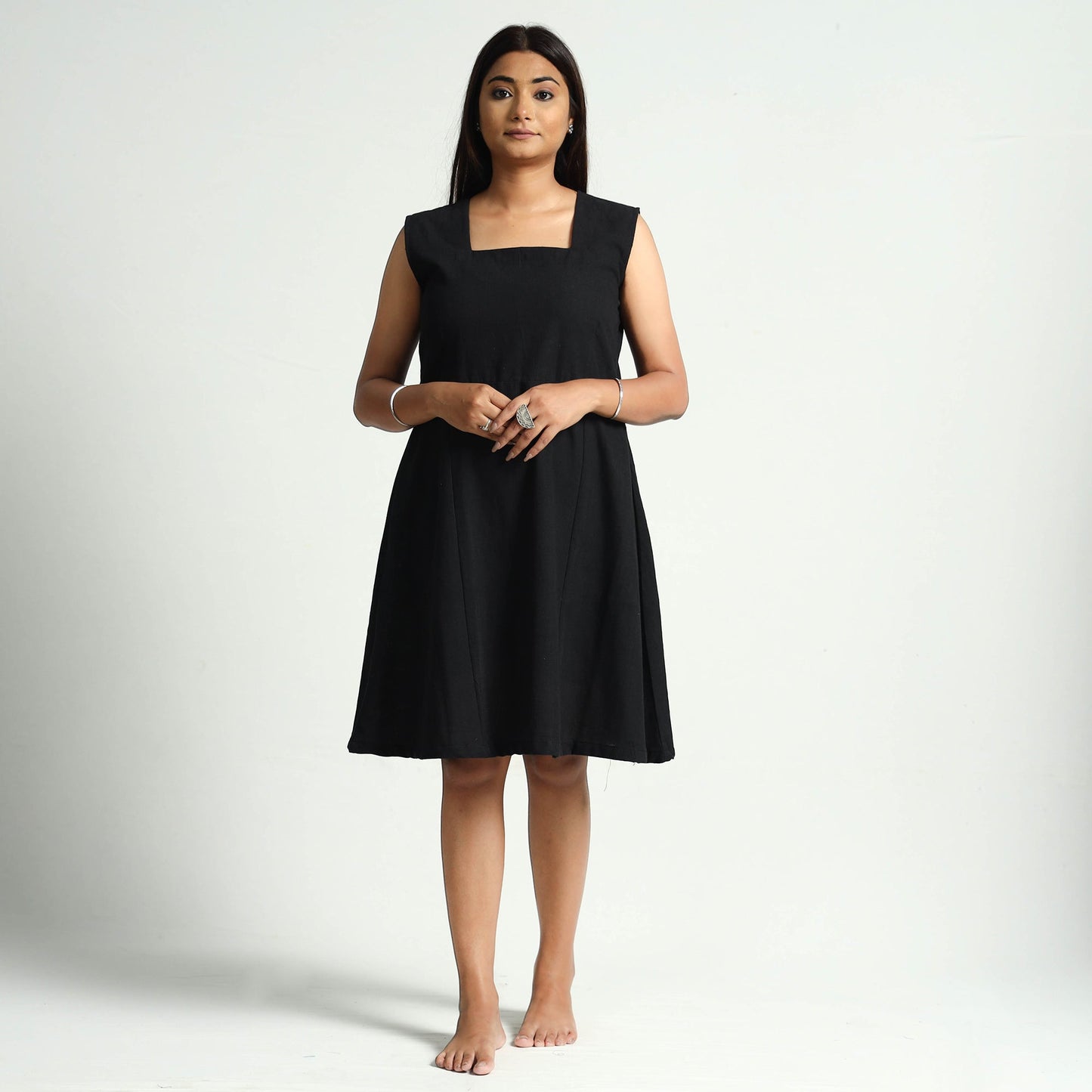 Plain Handloom Cotton Dress