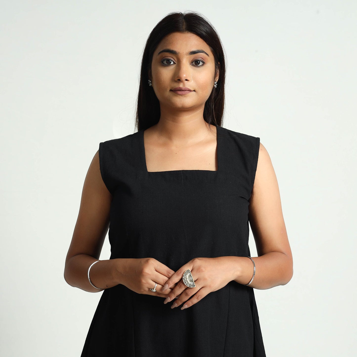 Plain Handloom Cotton Dress
