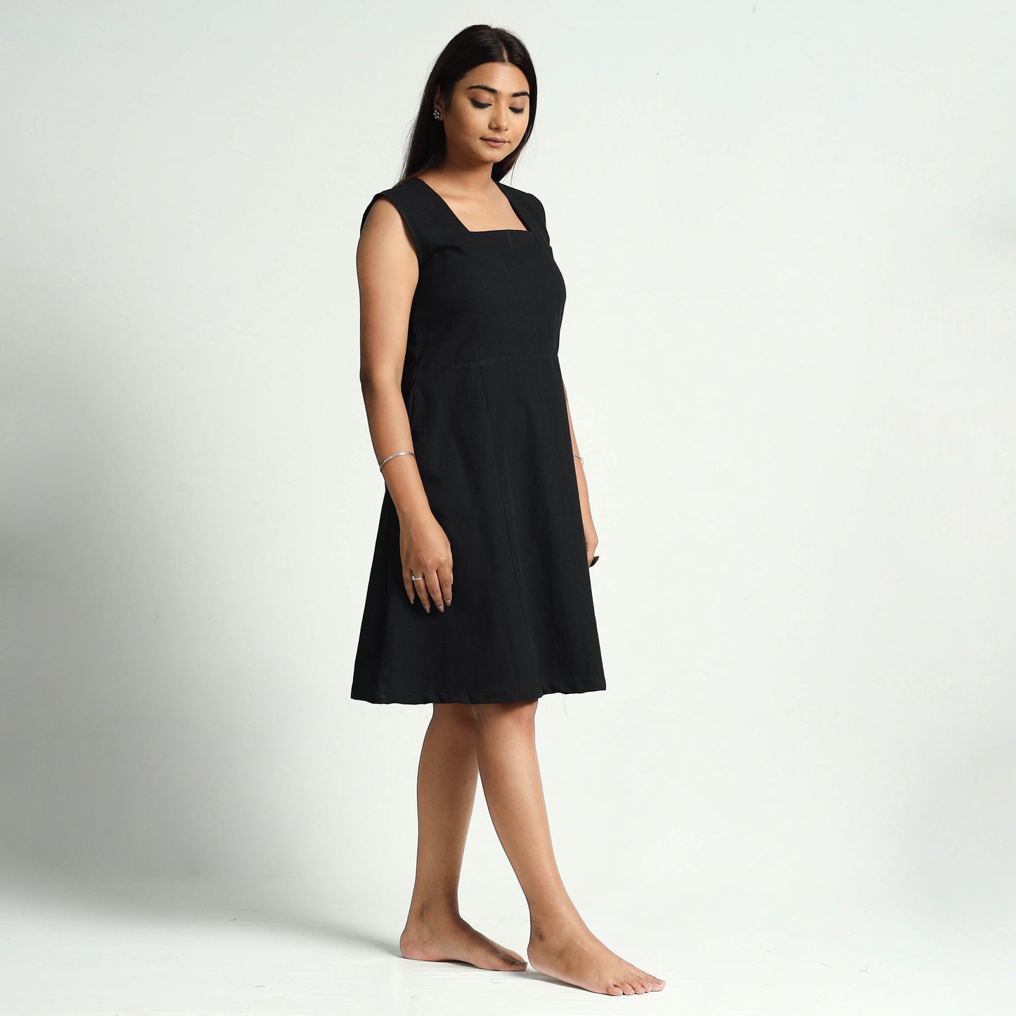 Plain Handloom Cotton Dress
