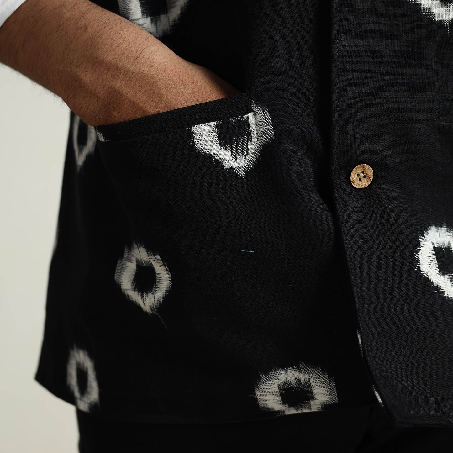 Pochampally Ikat Cotton Nehru Jacket