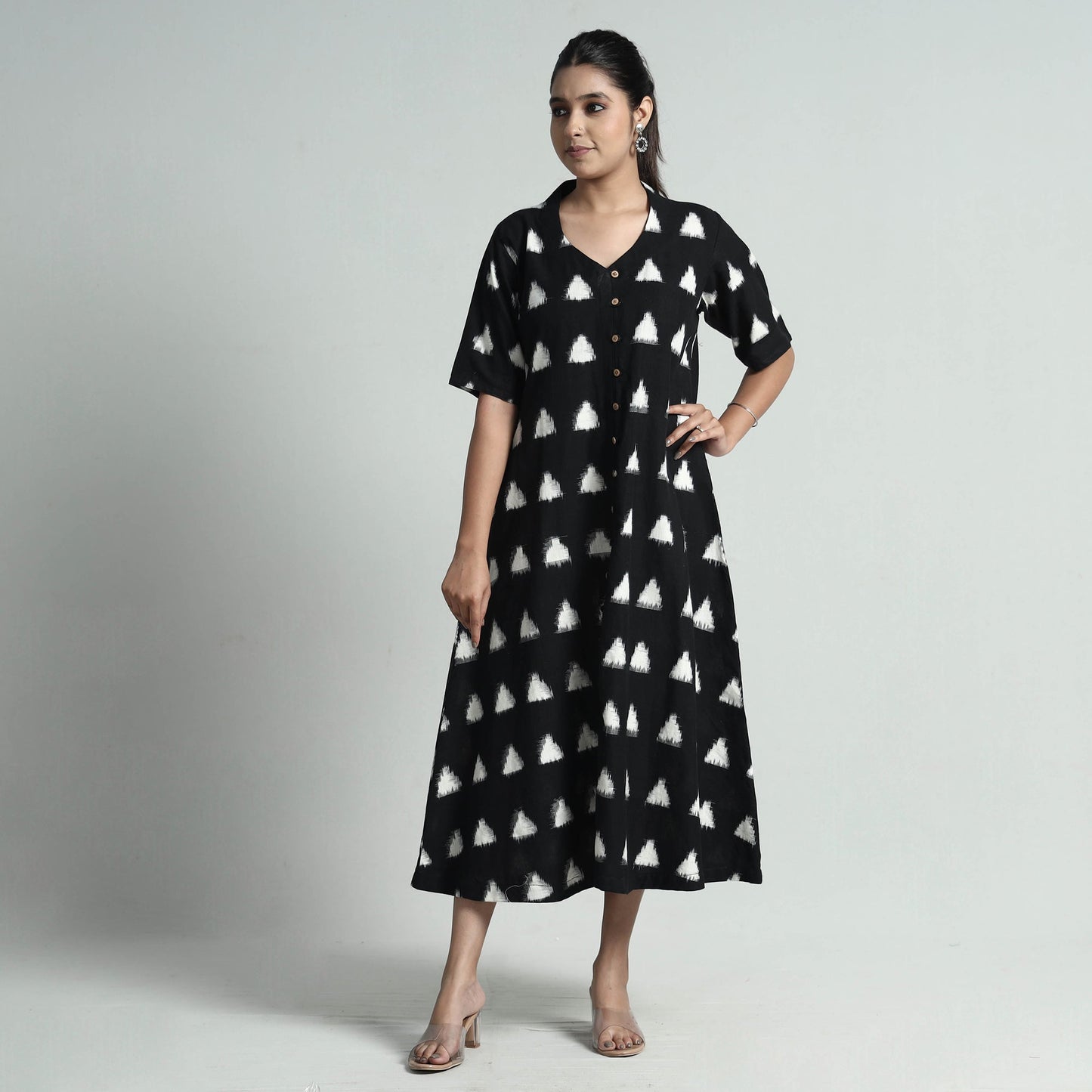 Buy Pochampally Double Ikat Weave Cotton Dress Online l iTokri.com