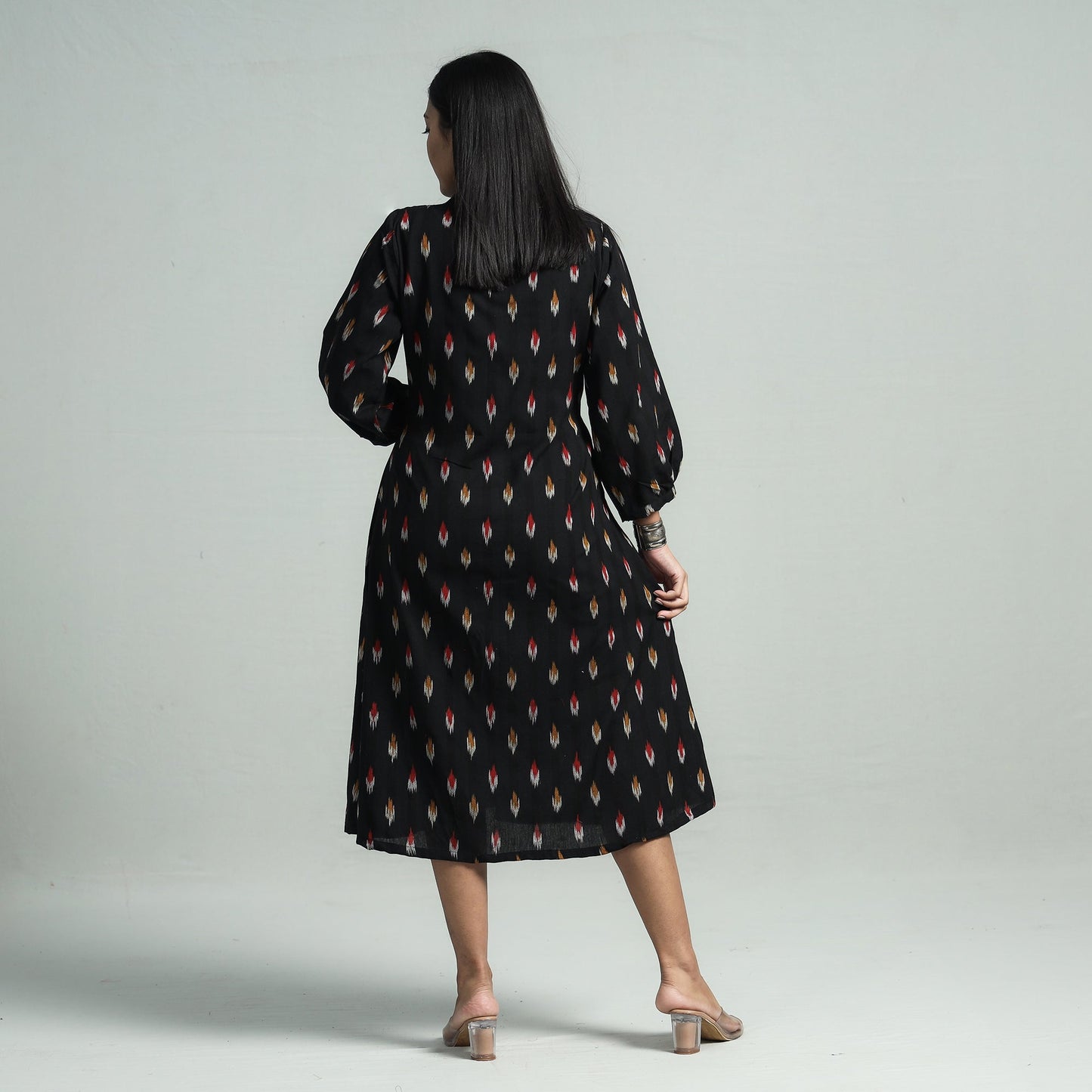 Buy Pochampally Ikat Cotton Flared Dress Online l iTokri.com