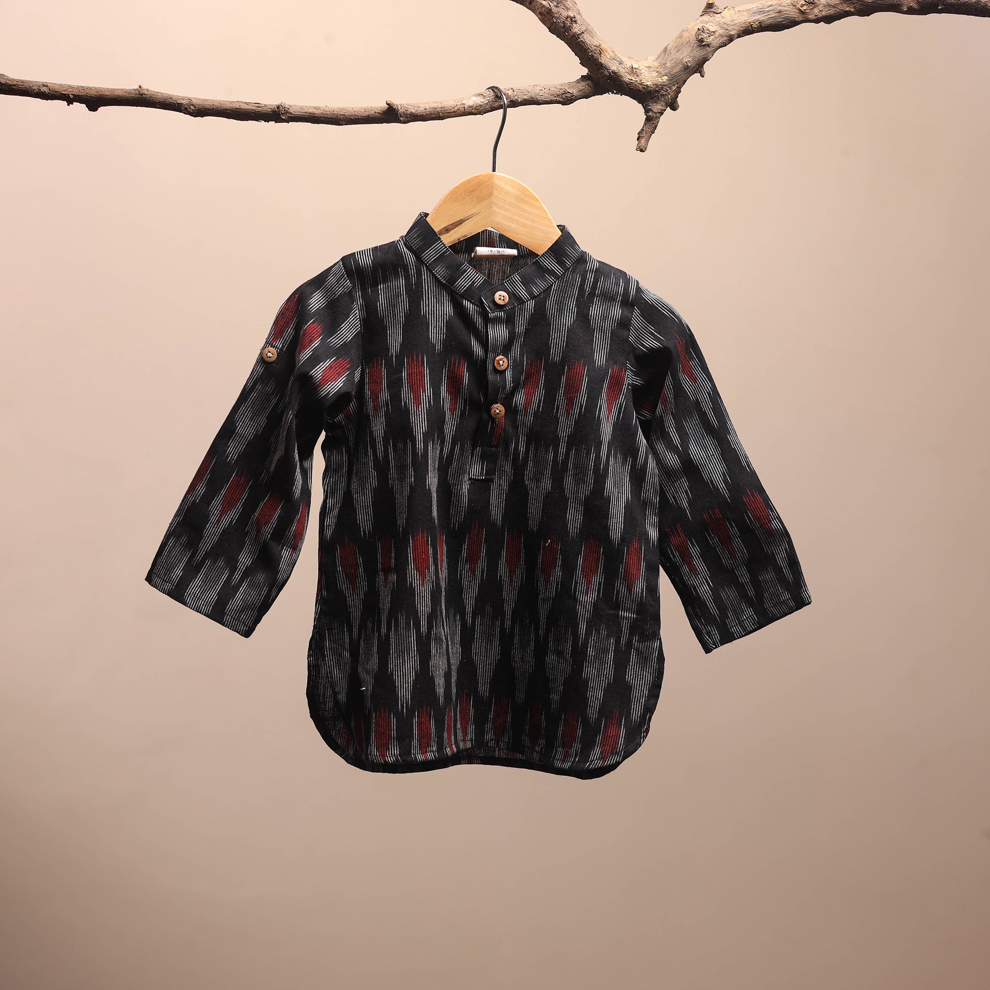 Brown - Cotton Straight Pochampally Ikat Kurta 12