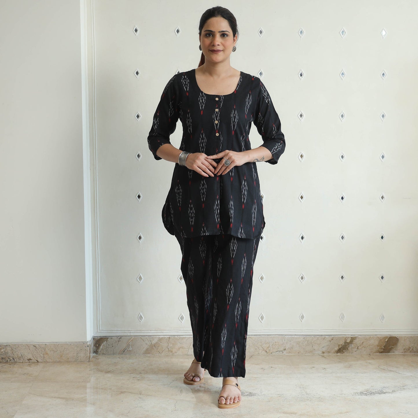 Buy Pochampally Ikat Cotton Co-Ord Set 04 Online at iTokri.com