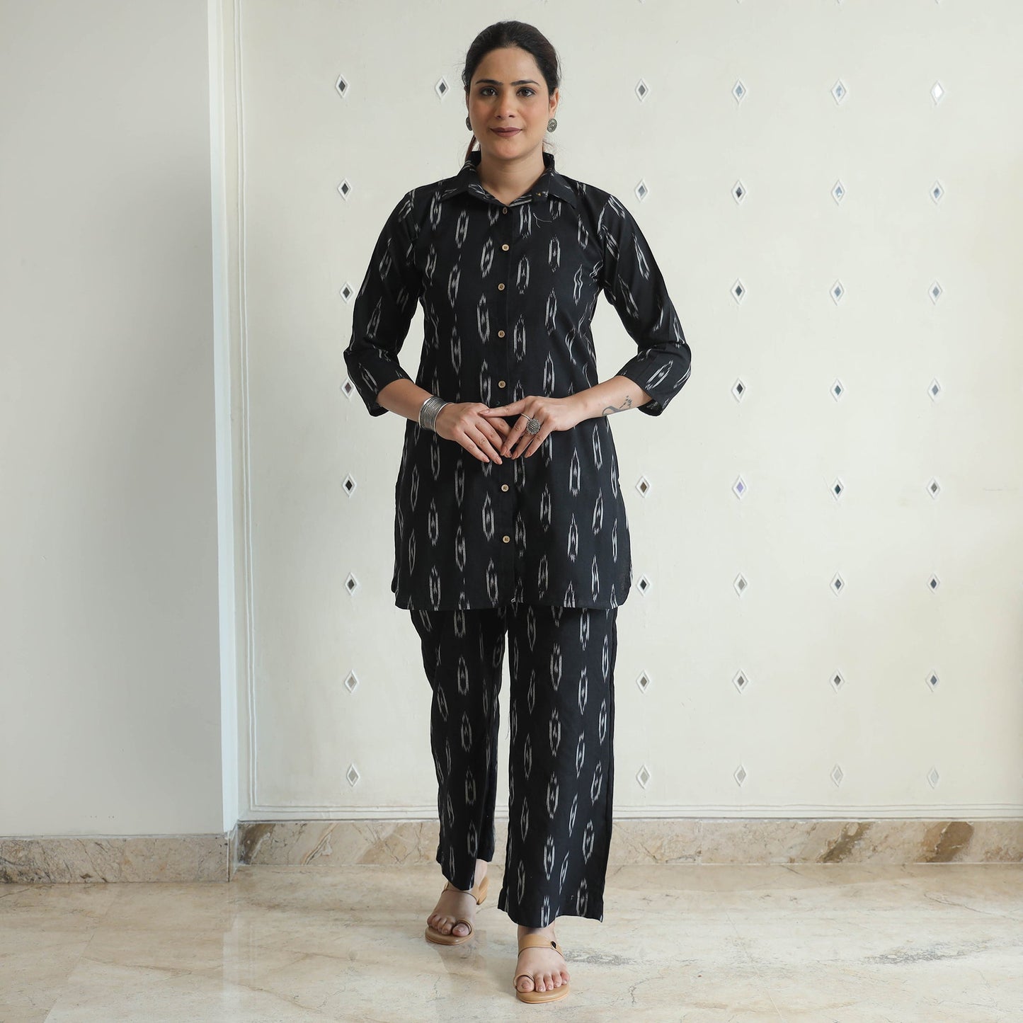 Pochampally Ikat Cotton Co-Ord Set 12