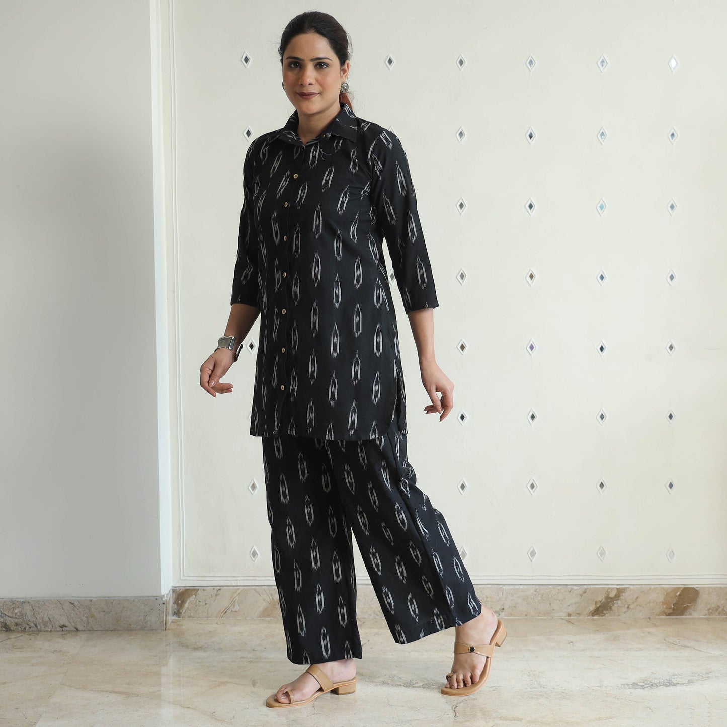 Pochampally Ikat Cotton Co-Ord Set 12