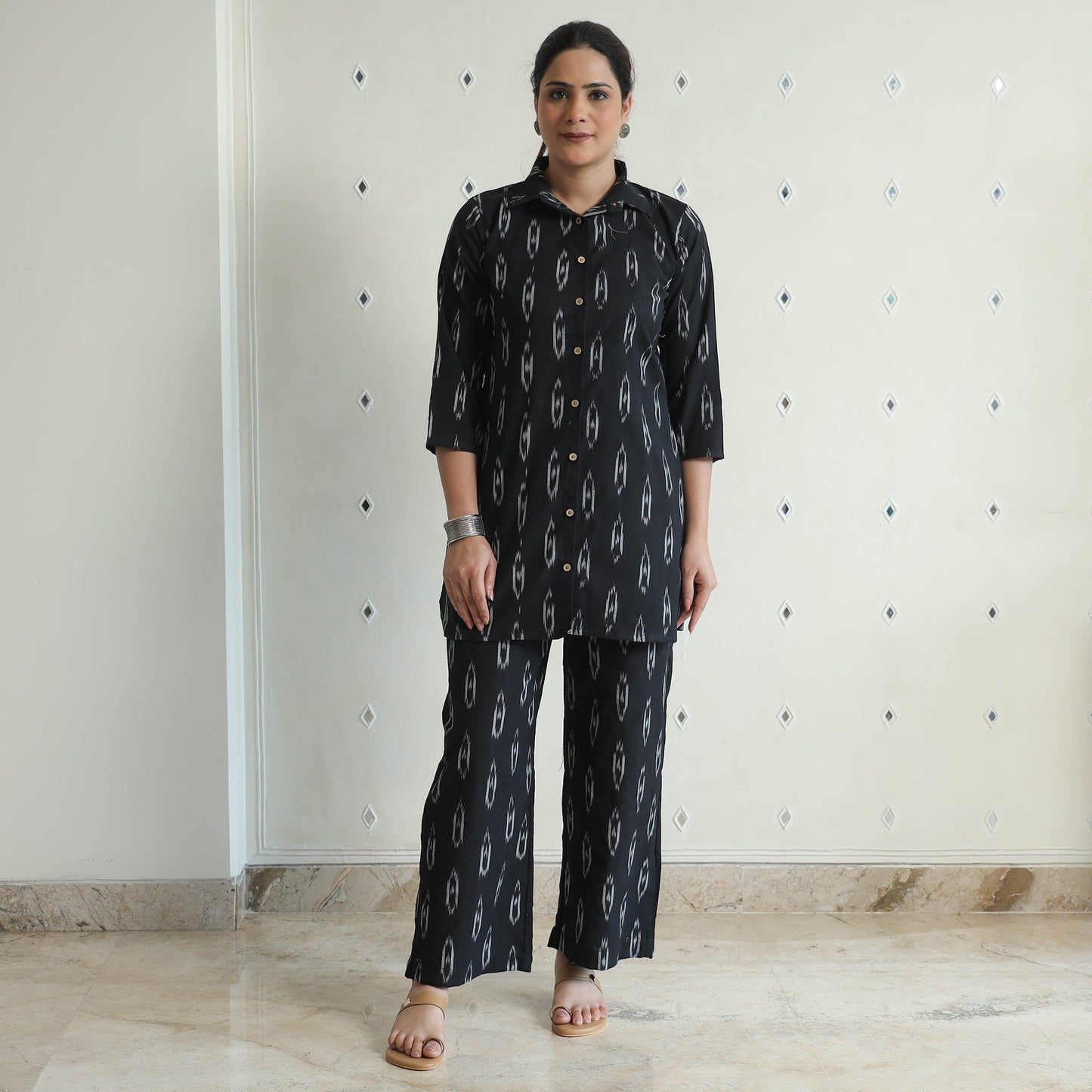 Pochampally Ikat Cotton Co-Ord Set 12