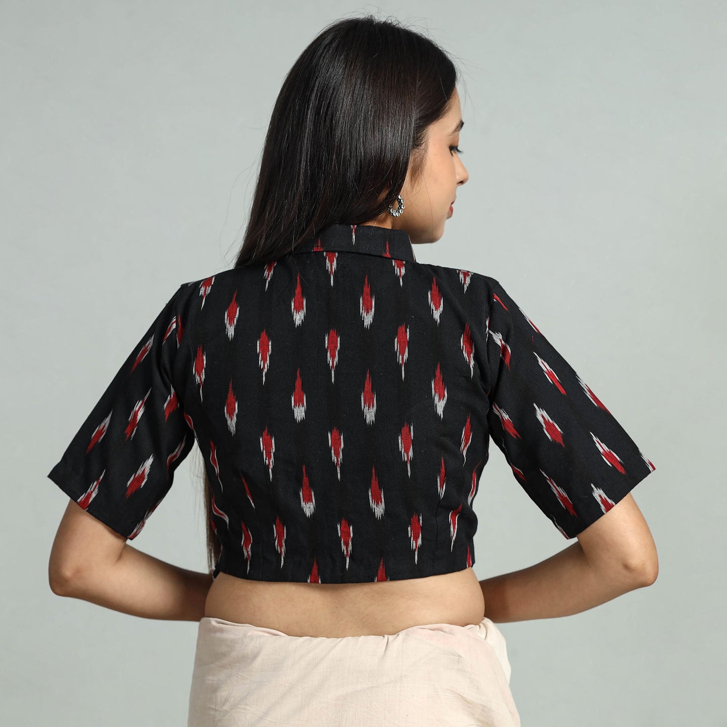 Buy Pochampally Ikat Cotton Stitched Blouse 25