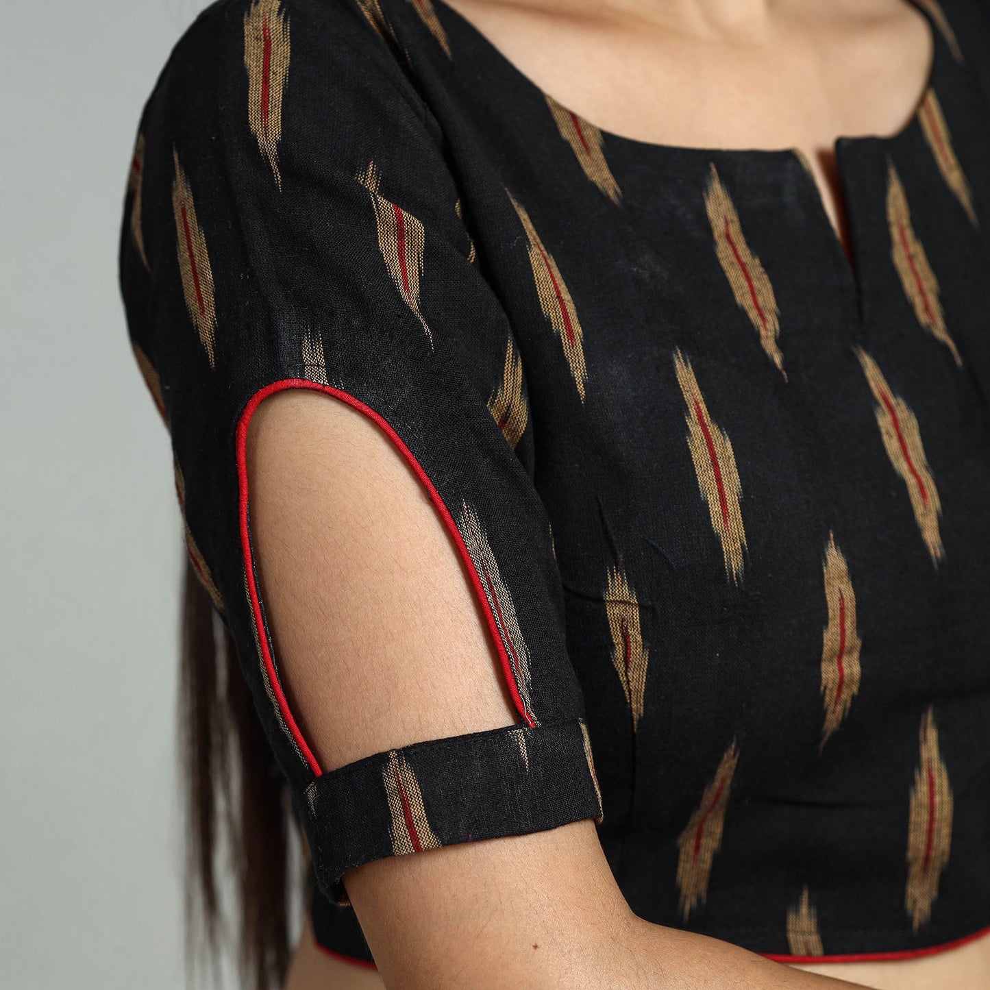 Buy Pochampally Ikat Cotton Stitched Blouse 27