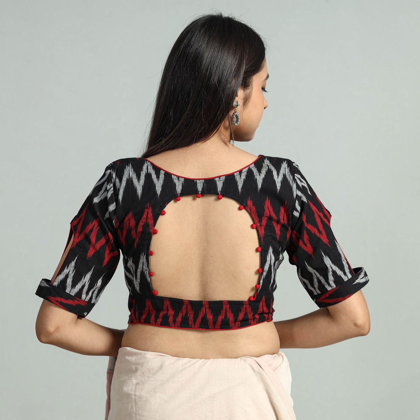 Buy Pochampally Ikat Cotton Stitched Blouse 28