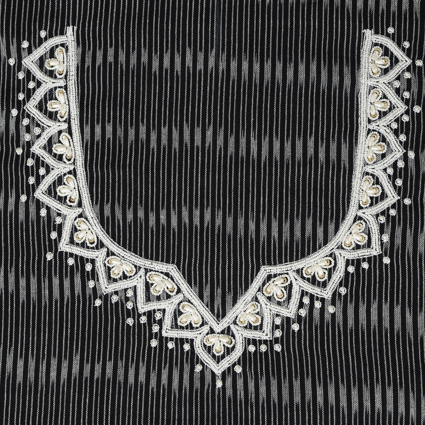 Pochampally Ikat Hand Embroidery Cotton Blouse Piece