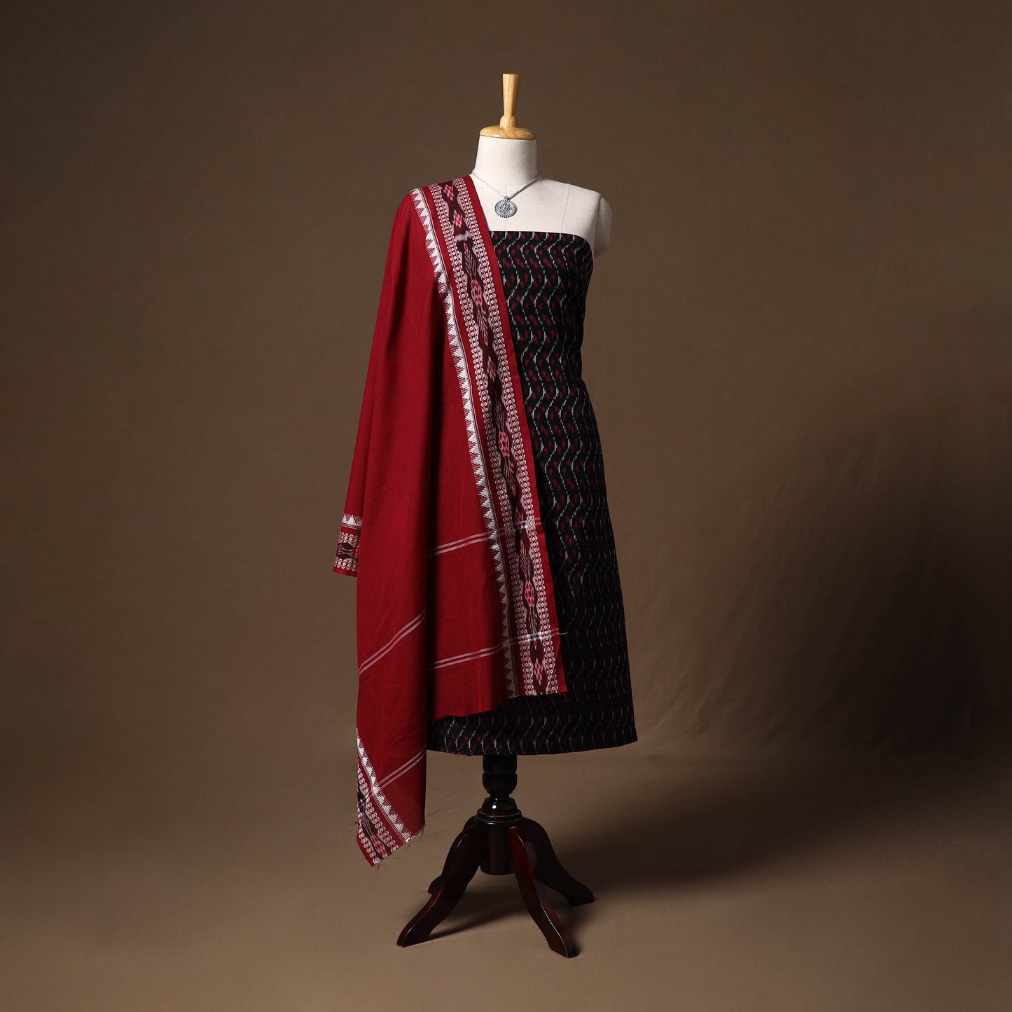 Pochampally ikat handloom mercerised cotton 2pc unstitched