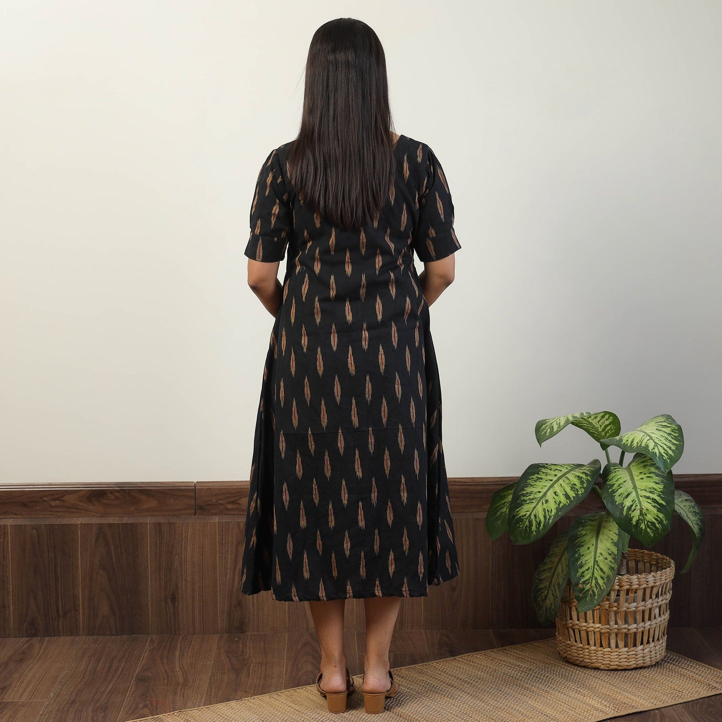 Pochampally Ikat Weave Cotton Dress 01