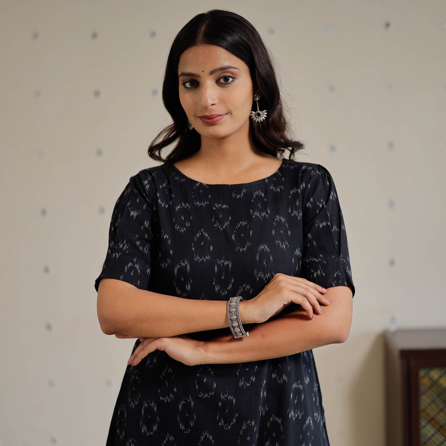 Pochampally Ikat Weave Cotton Dress 02