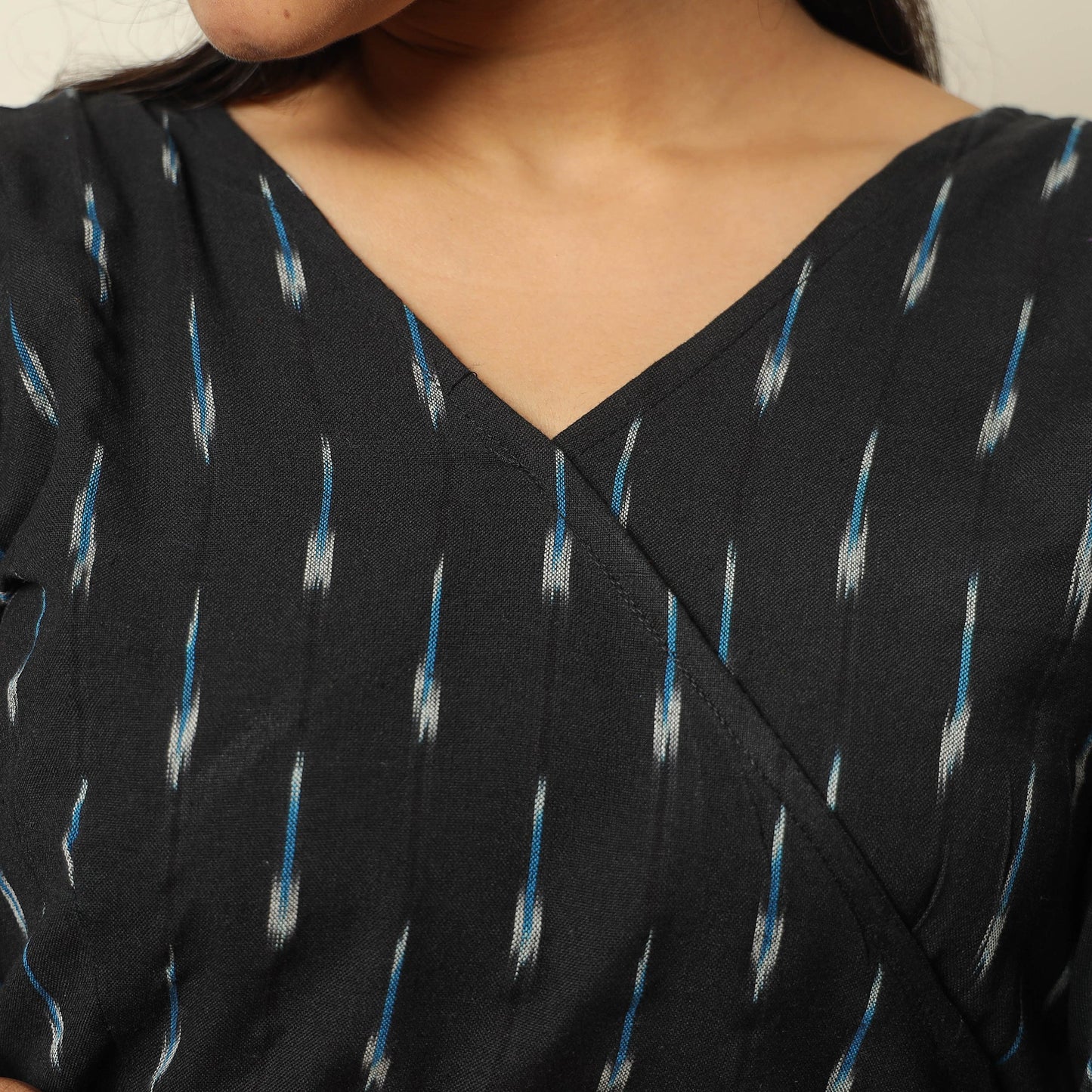 Buy Pochampally Ikat Weave Cotton Dress with Belt 19 Online l iTokri.com