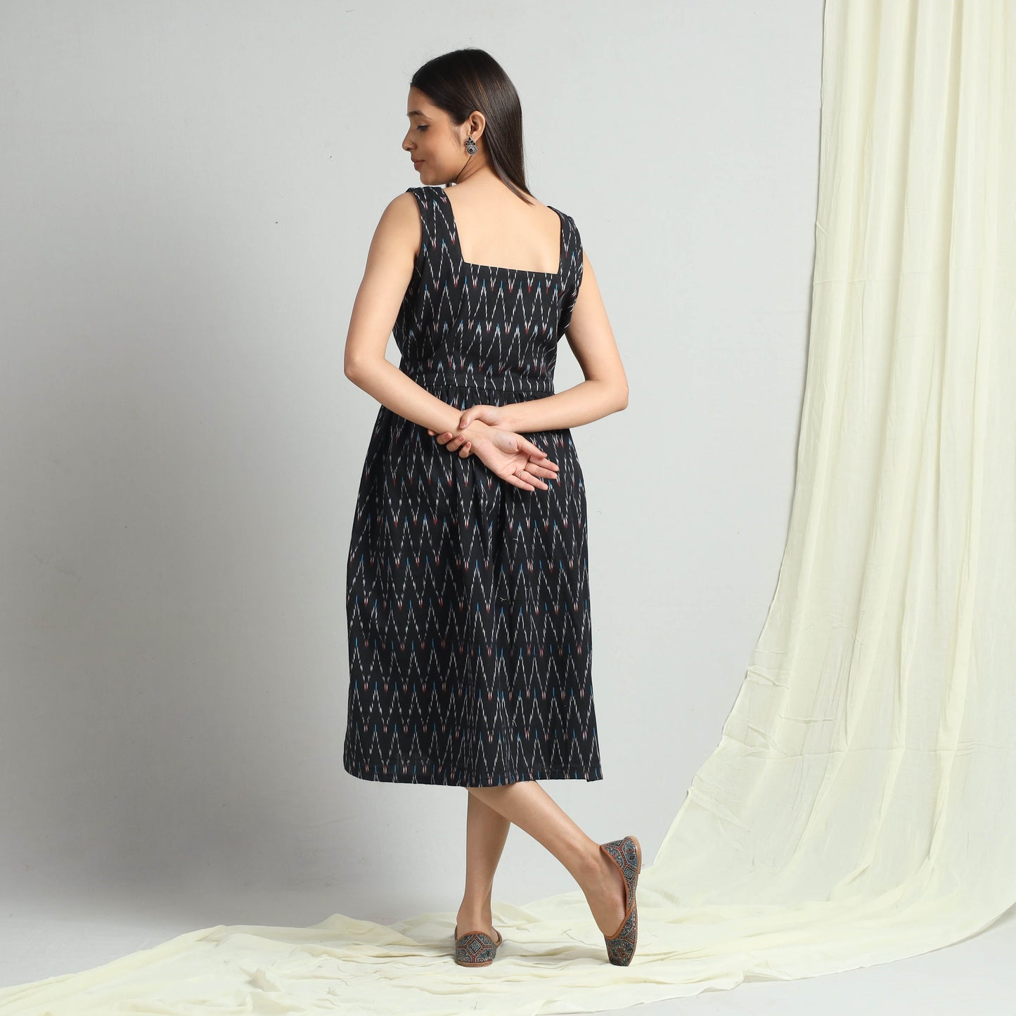 Buy Pochampally Ikat Weave Cotton Dress Online l iTokri.com