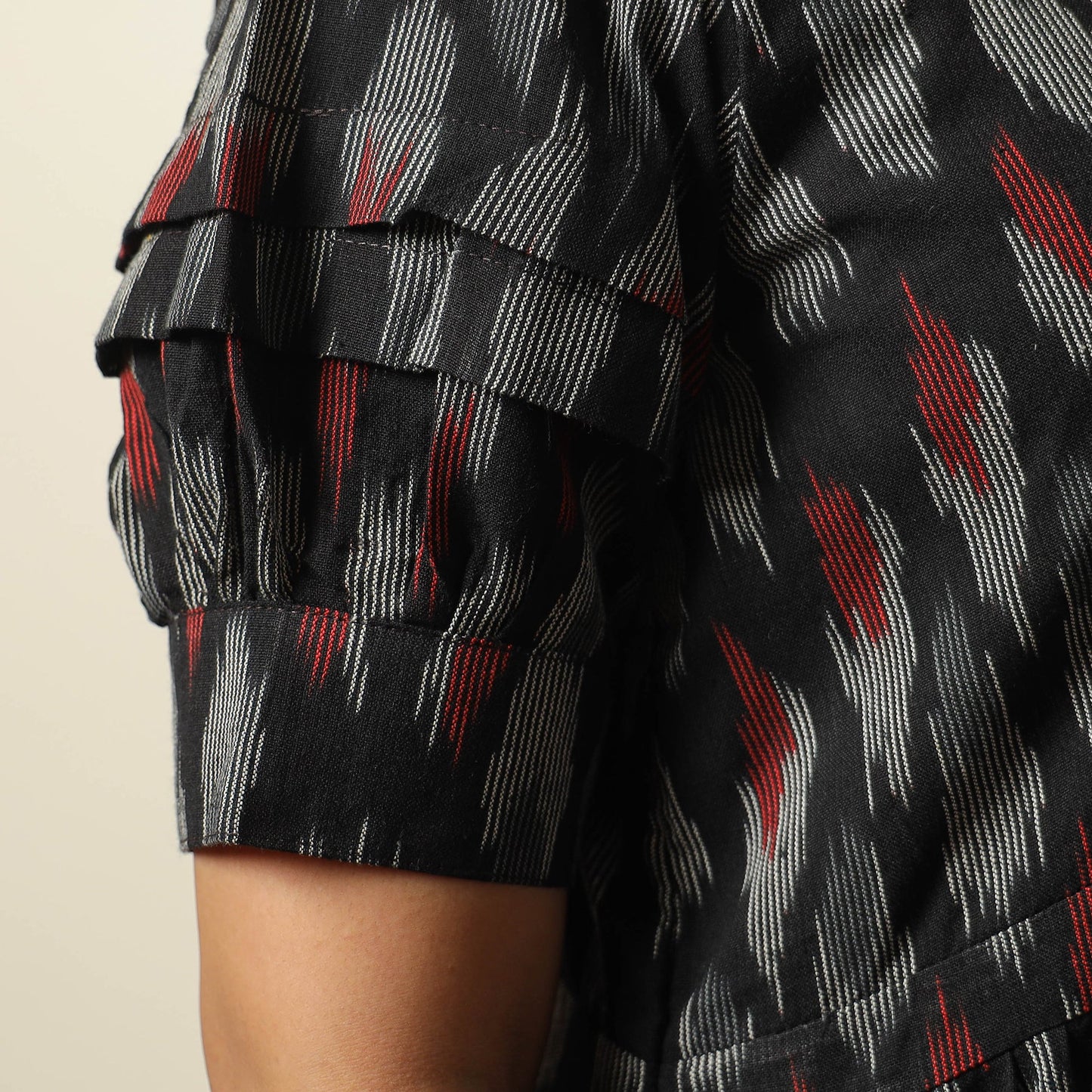 Pochampally Ikat Weave Cotton Flared Dress 15