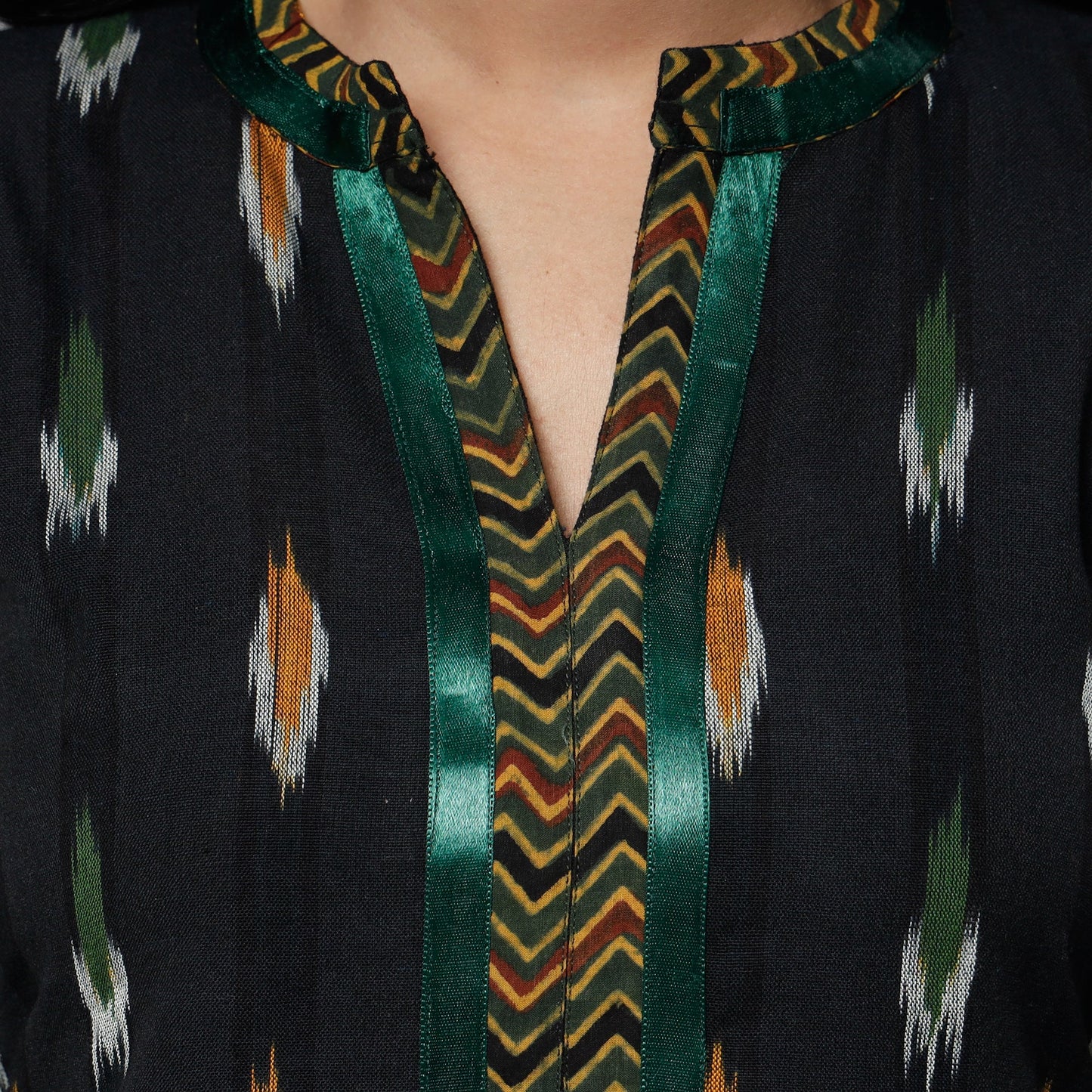 Buy Pochampally Ikat Weave Cotton Long Kurta for Women