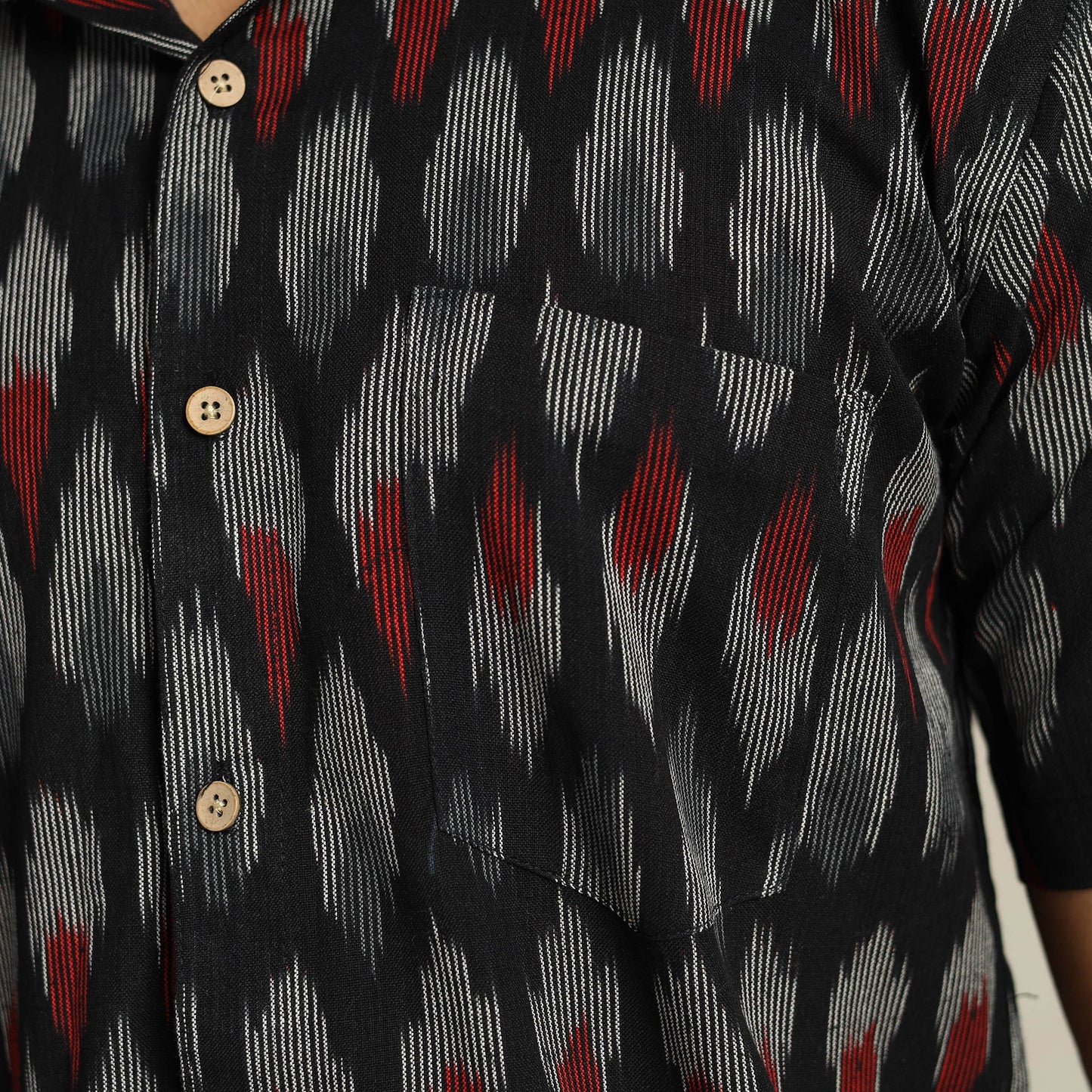 Buy Pochampally Ikat Weave Cotton Men Half Sleeve Shirt 08 Online at iTokri.com