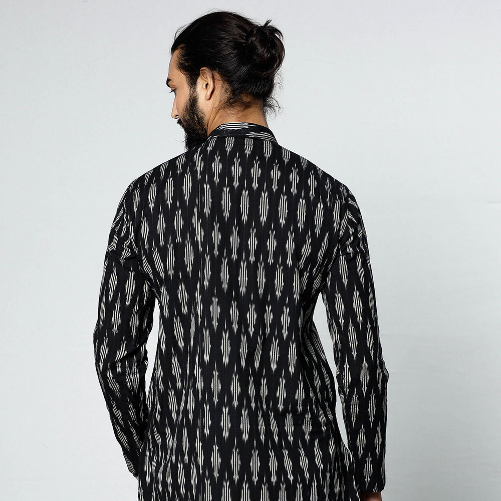 Buy Pochampally Ikat Weave Cotton Men Short Kurta Online at iTokri.com