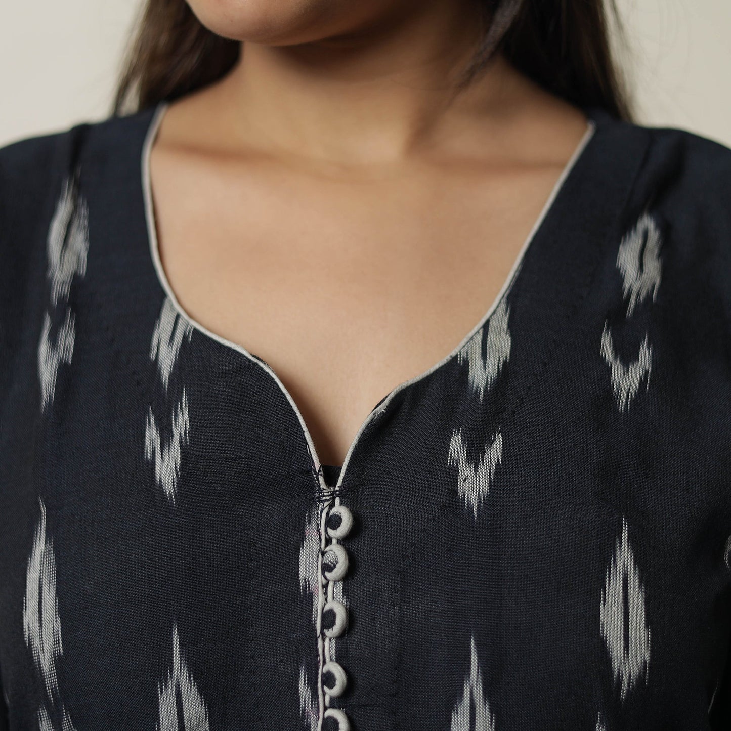 Pochampally Ikat Weave Cotton Straight Kurta 19